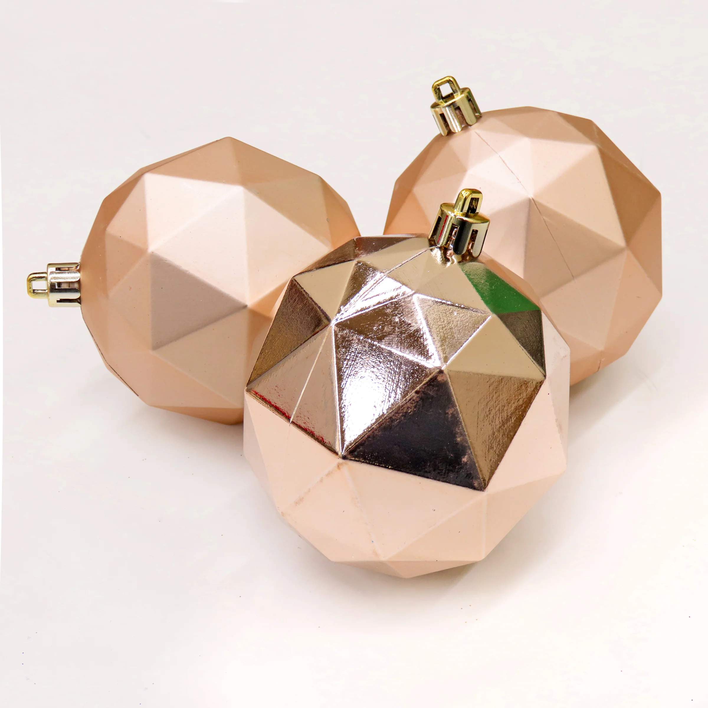 6-Piece Shatterproof Geometric Silver Ornaments - Image 3