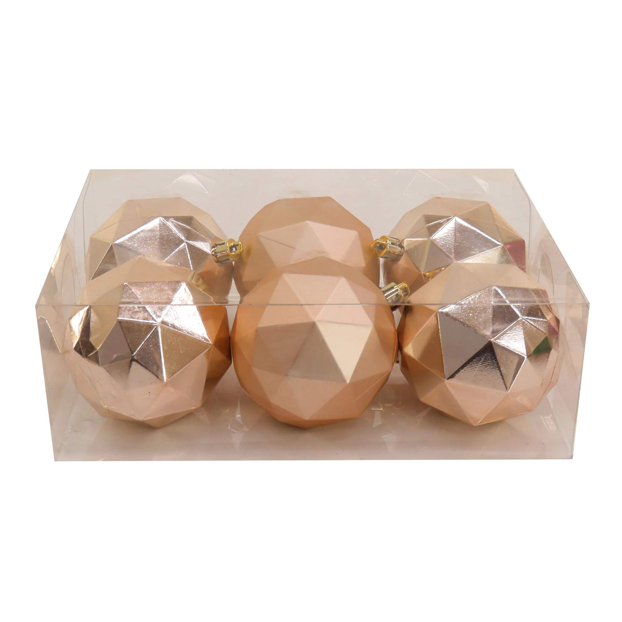 6-Piece Shatterproof Geometric Silver Ornaments - Image 4