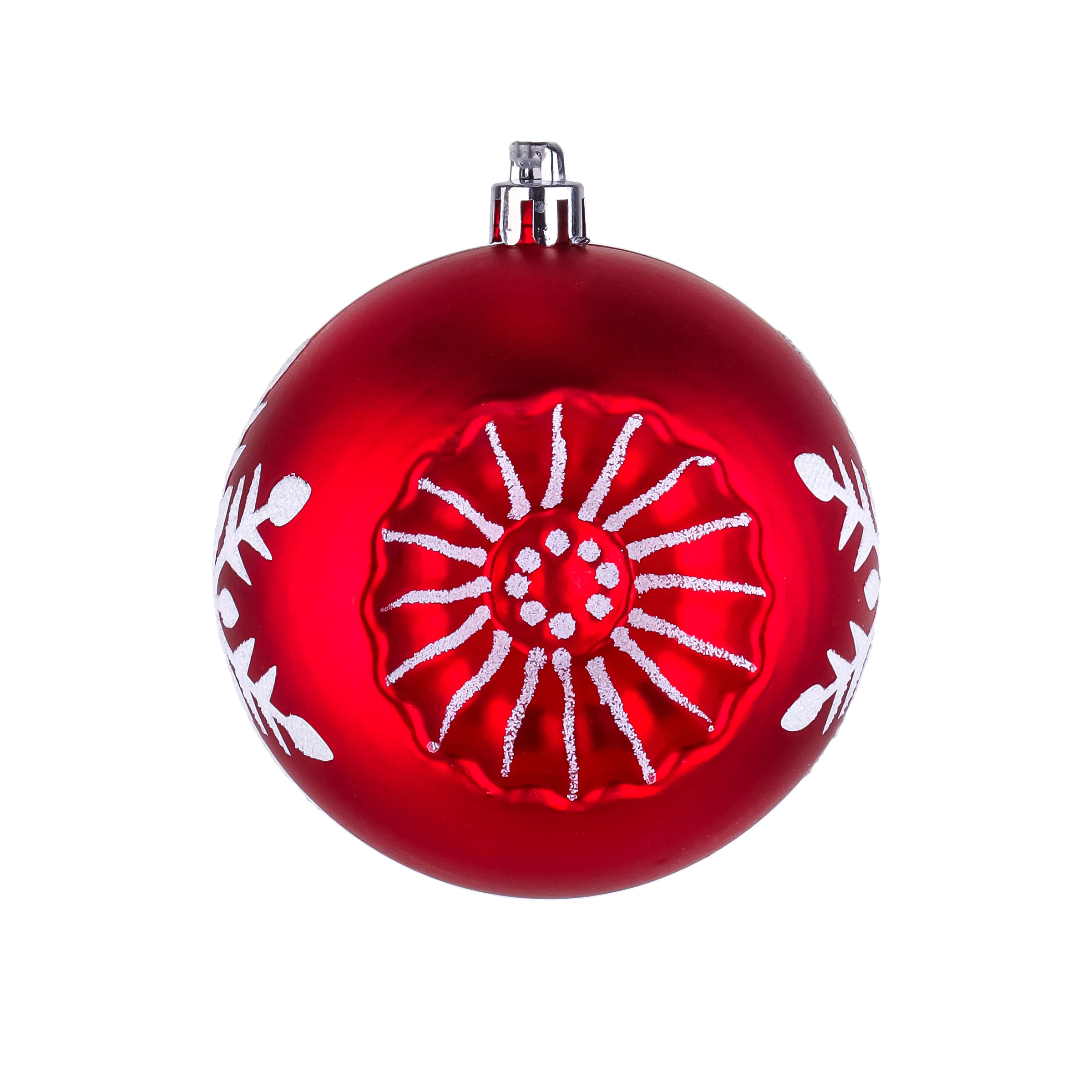 6-Piece Shatterproof Snowflake Red Ornaments - Image 4