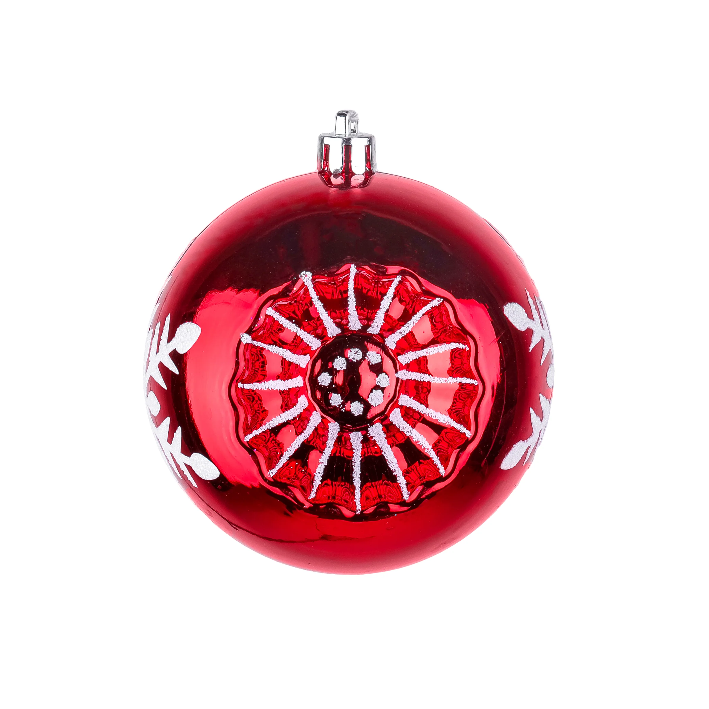 6-Piece Shatterproof Snowflake Red Ornaments - Image 5