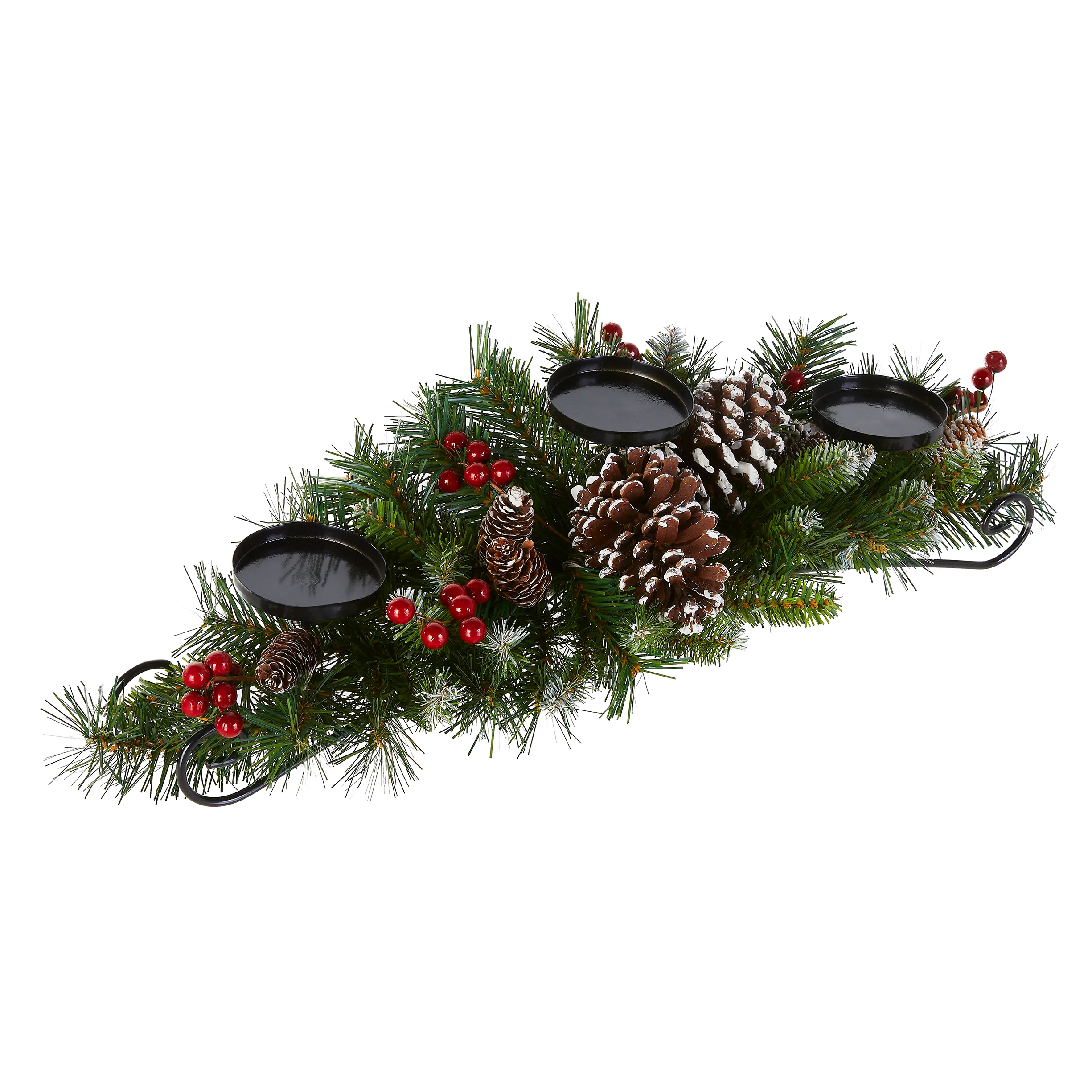 30 in. Frosted Berry Frosted Berry Centerpiece and Candle Holder - Image 5