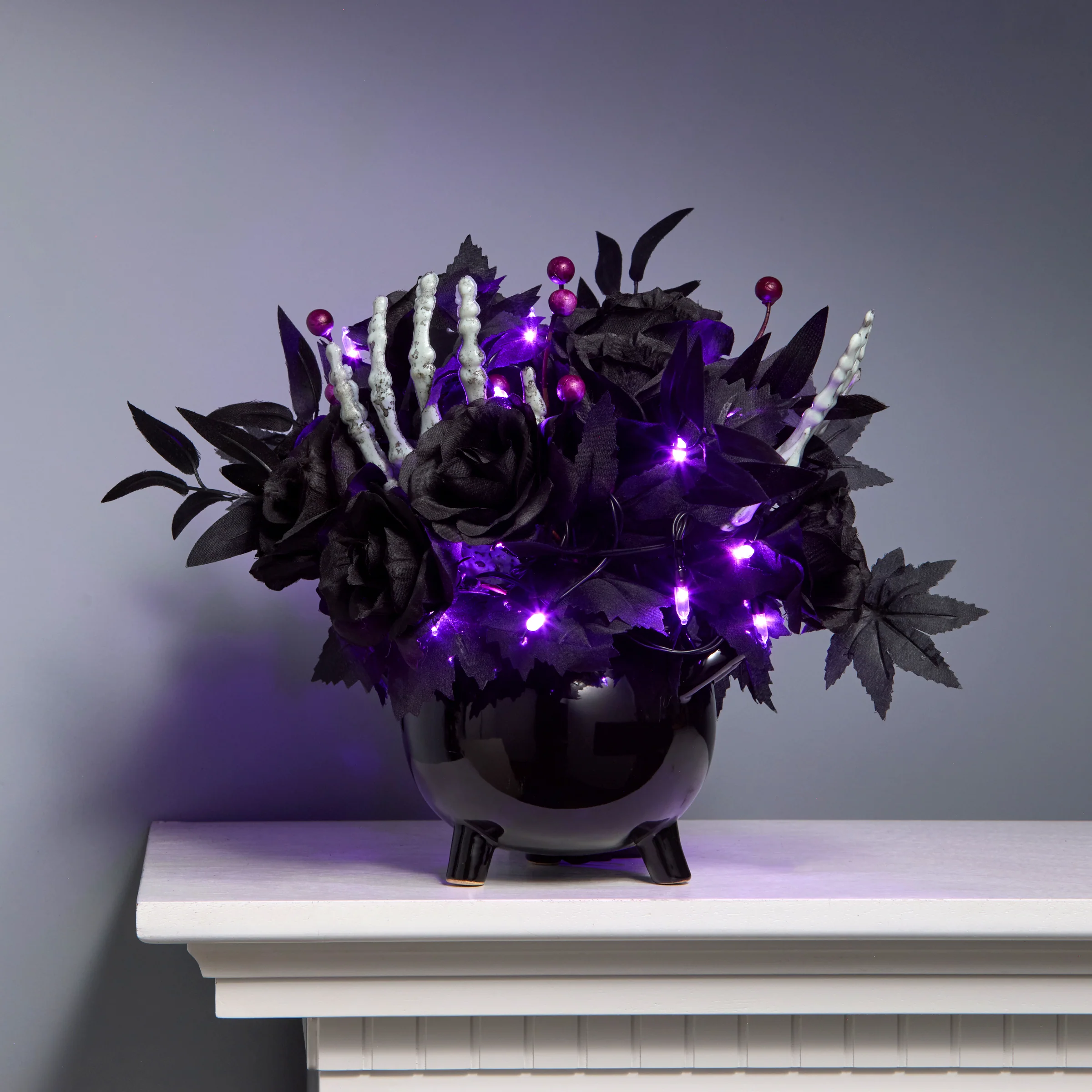 19 in. Halloween Bad to the Bone Centerpiece with LED Lights - Image 2