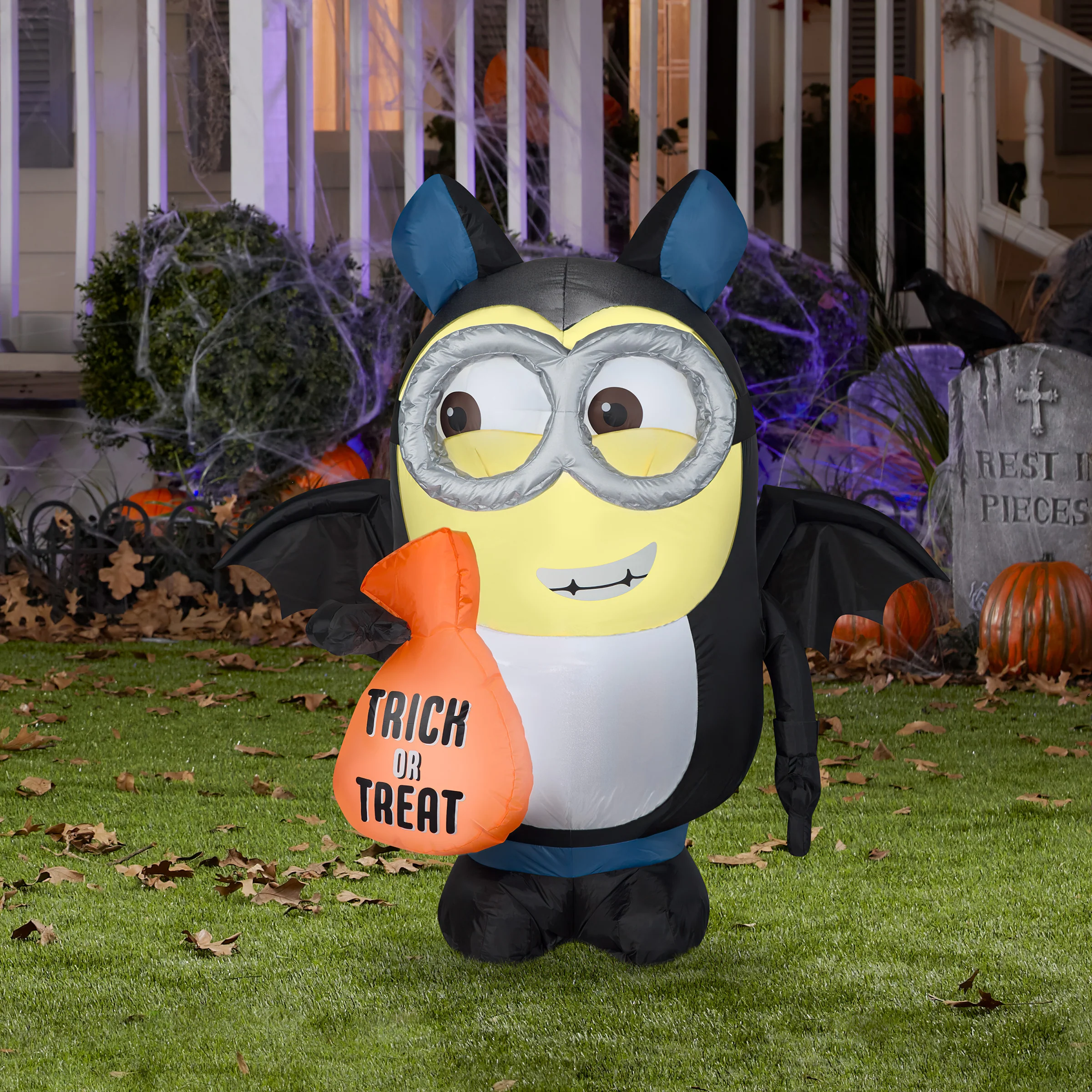 42 in. Halloween Dave in Bat Costume Airblown Inflatable Decoration, Plug-In - Image 2