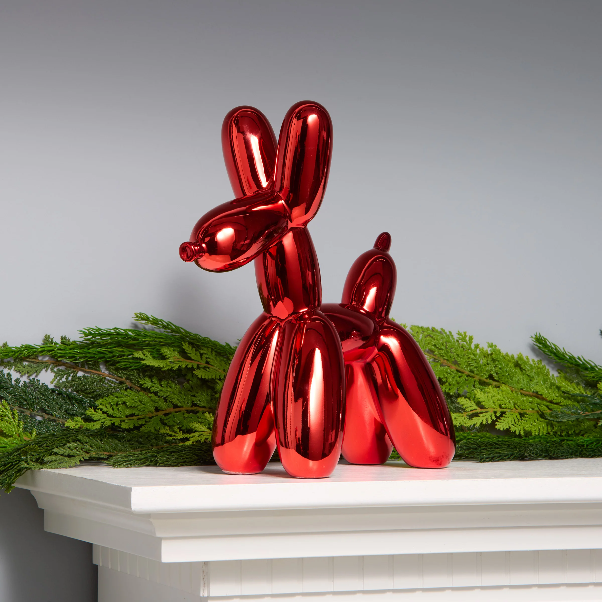 11 in. Halloween Red Balloon Dog Figurine - Image 2
