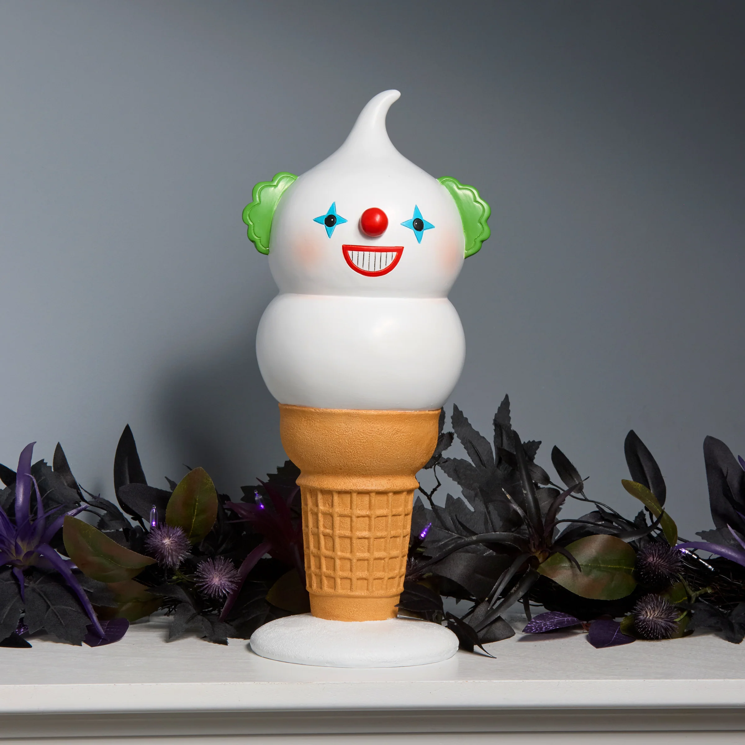 14 in. Halloween Creepy Clown I-Scream Cone Tabletop Decoration - Image 2