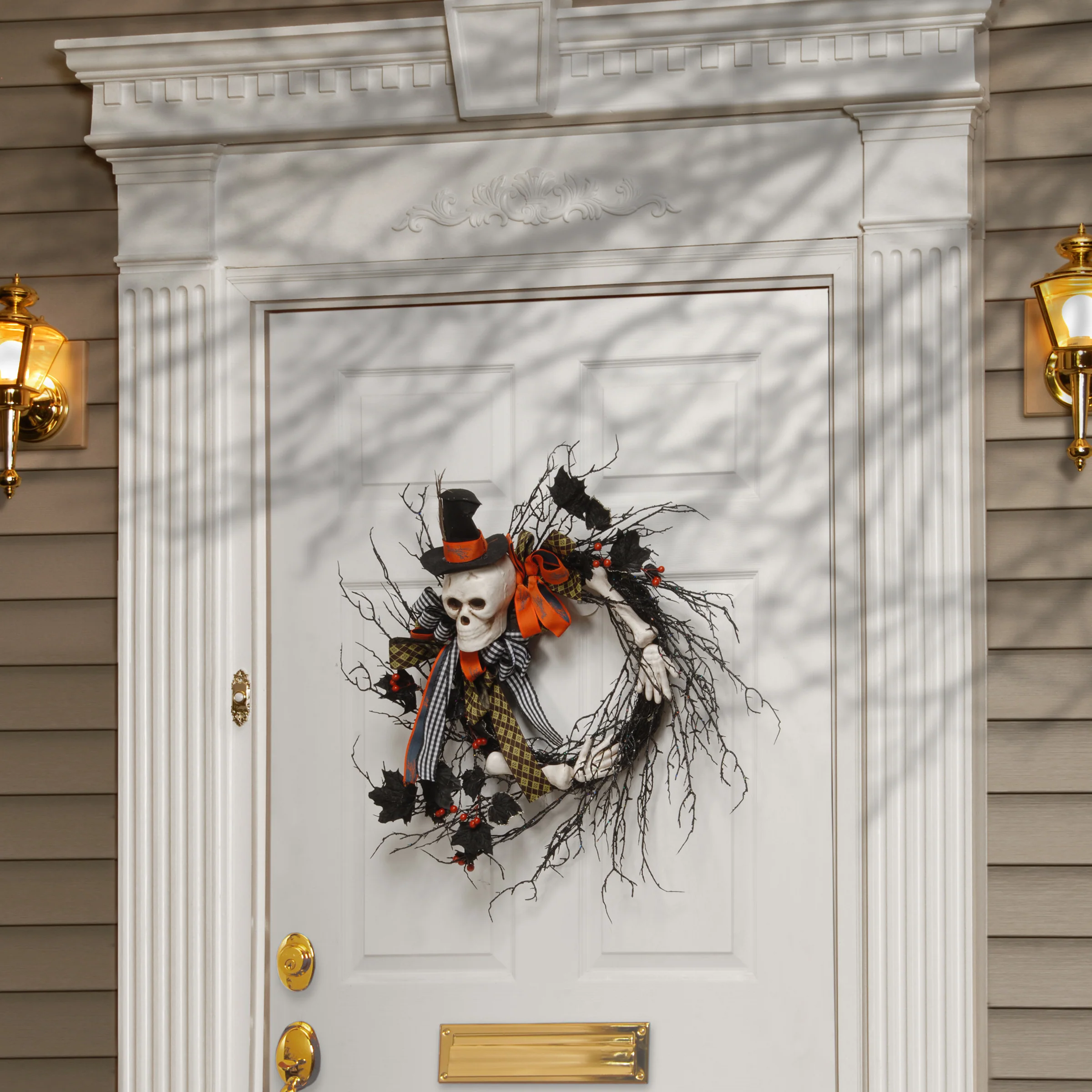Halloween 24” Skeleton & Black Twigs Decor - Image 2