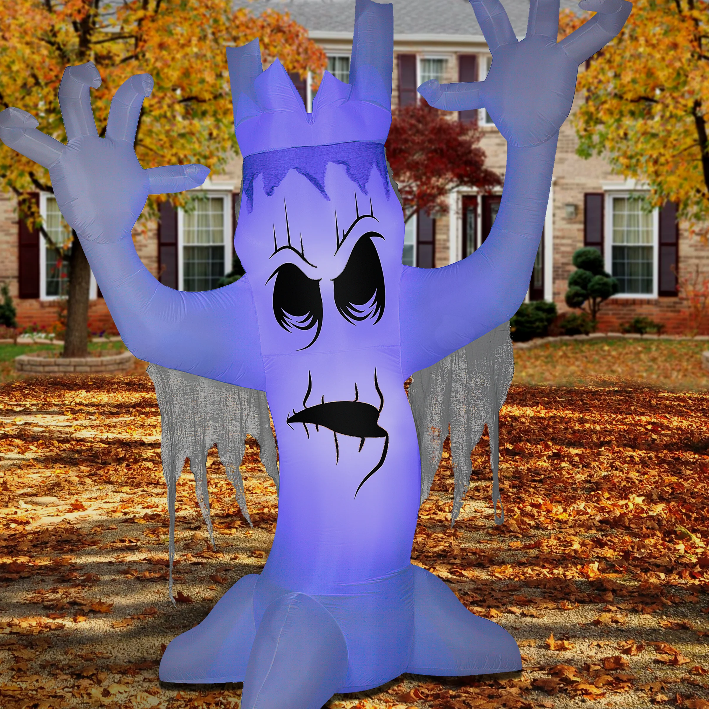 Halloween Inflatable Giant Haunted Tree, LED Lights, 12 Foot - Image 2