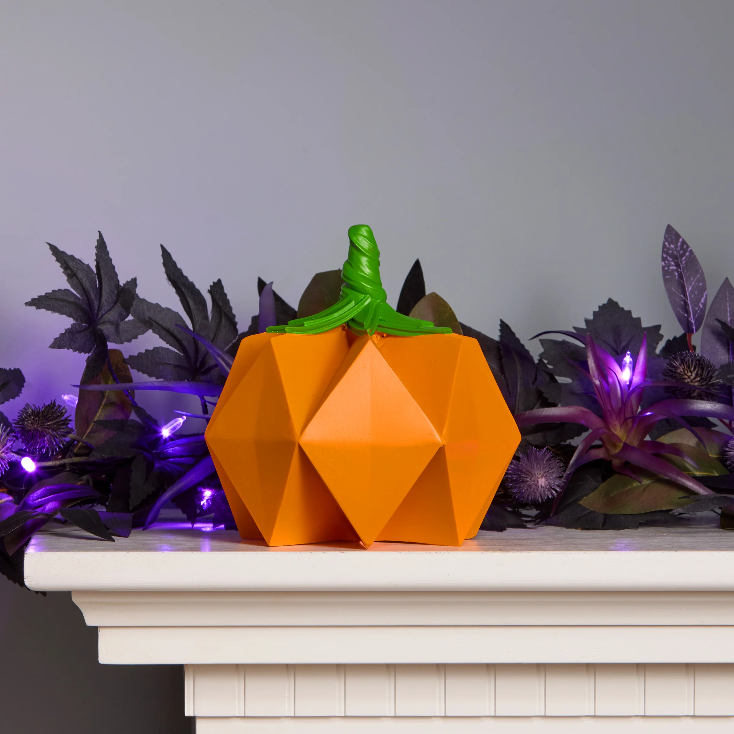 6 in. Halloween Origami Pumpkin Tabletop Decoration - Image 2