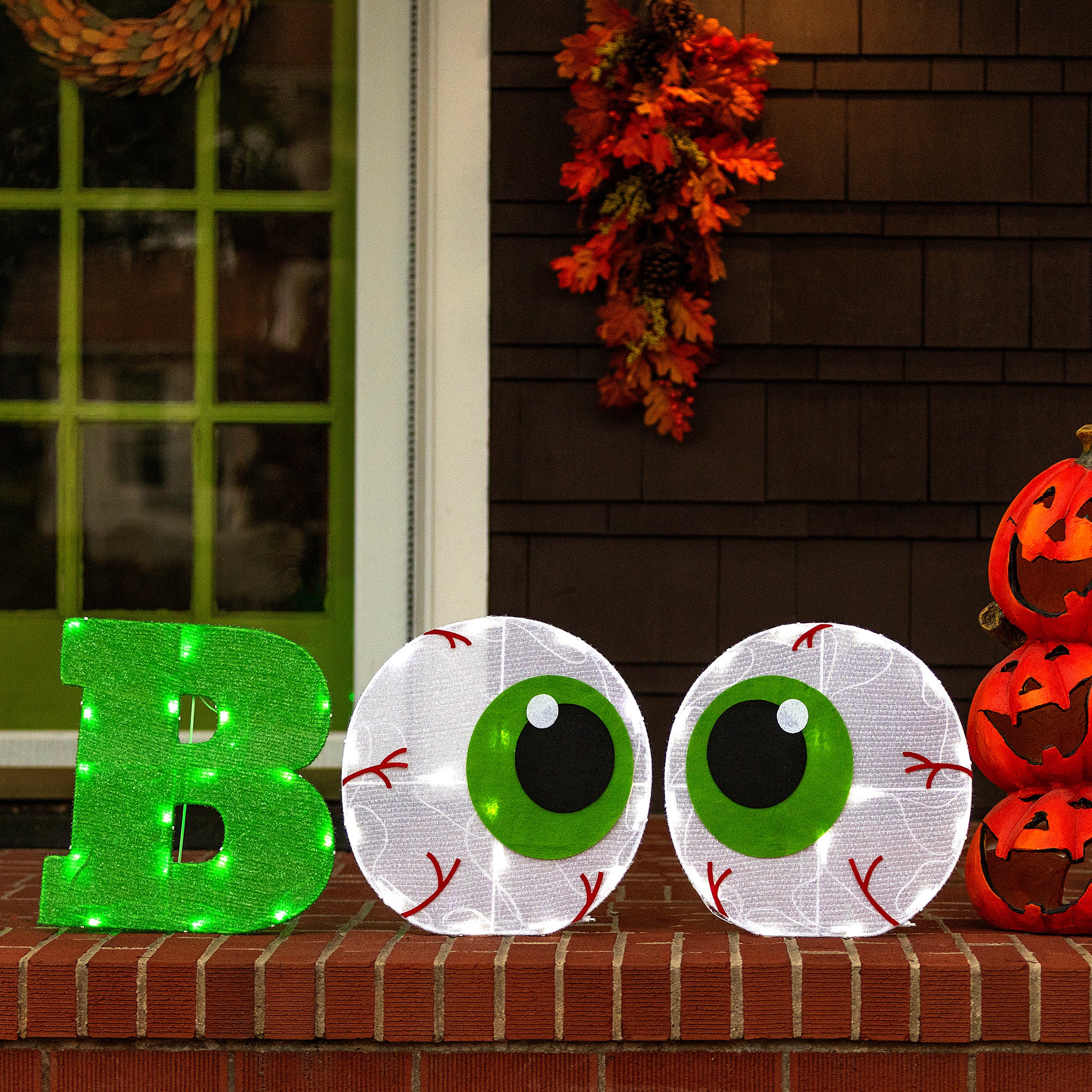 14 in. Pre-Lit BOO Sign with LED Lights, Plug-In - Image 2