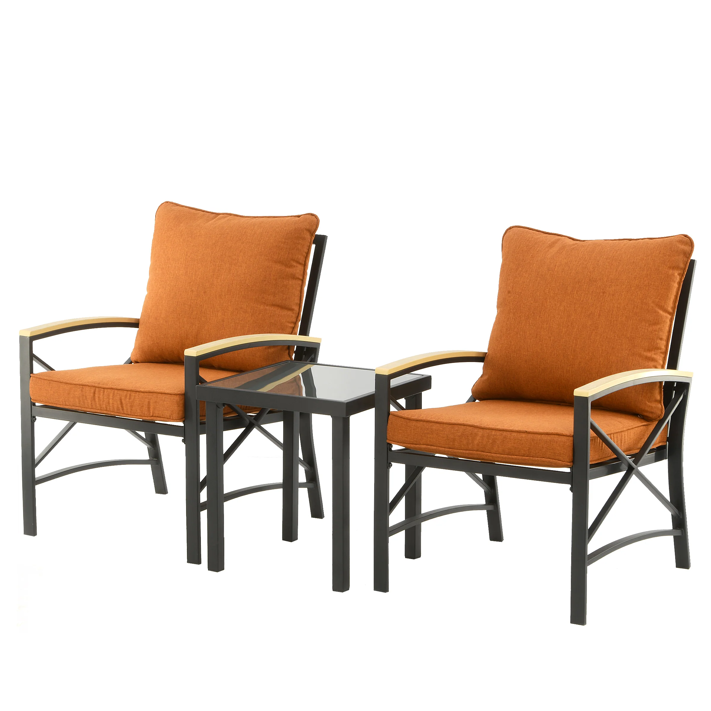 3-Piece Hampton Collection All-Weather Club Set with Removeable Cushions