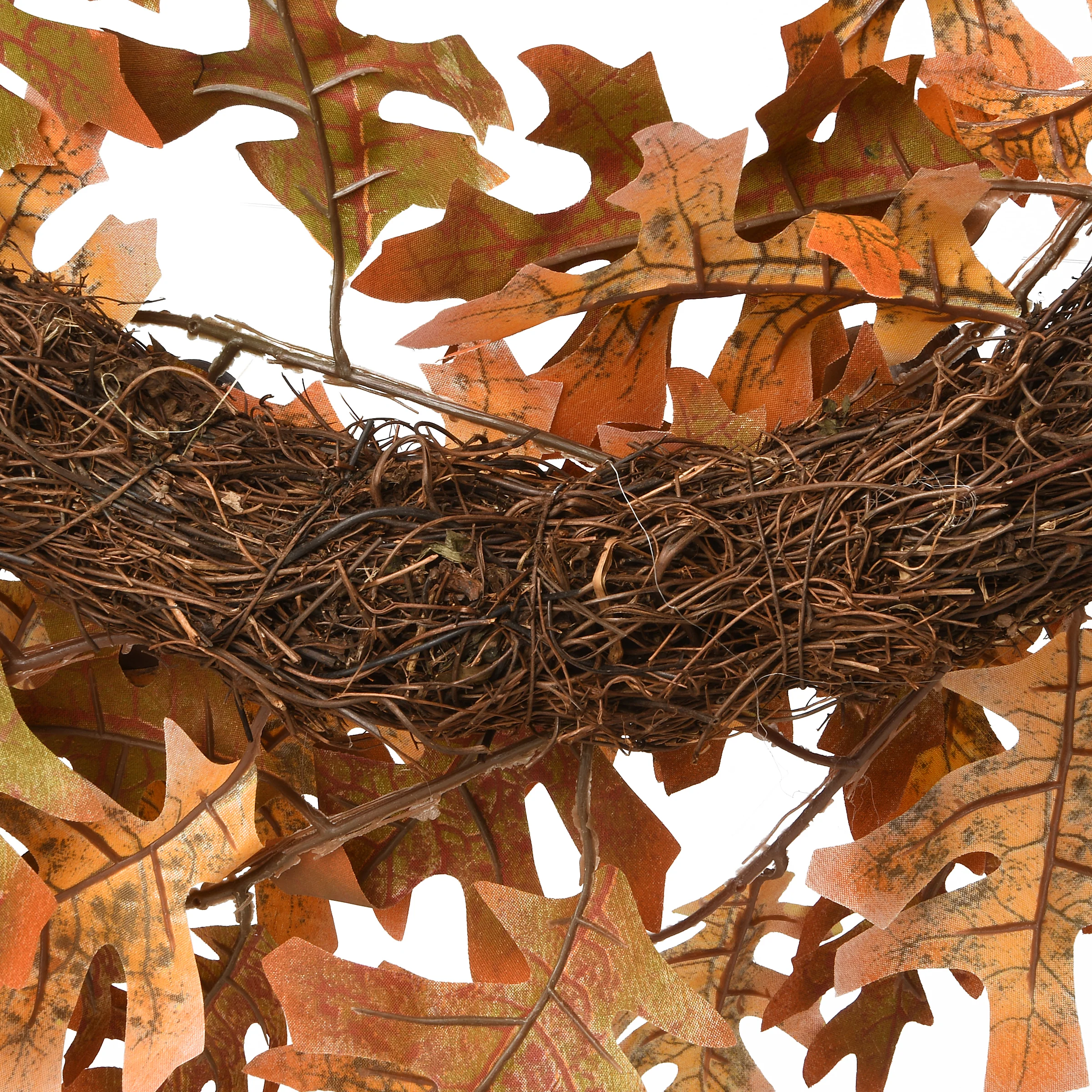 24 in. Fall Wreath with Acorns, Oak Leaves - Image 5