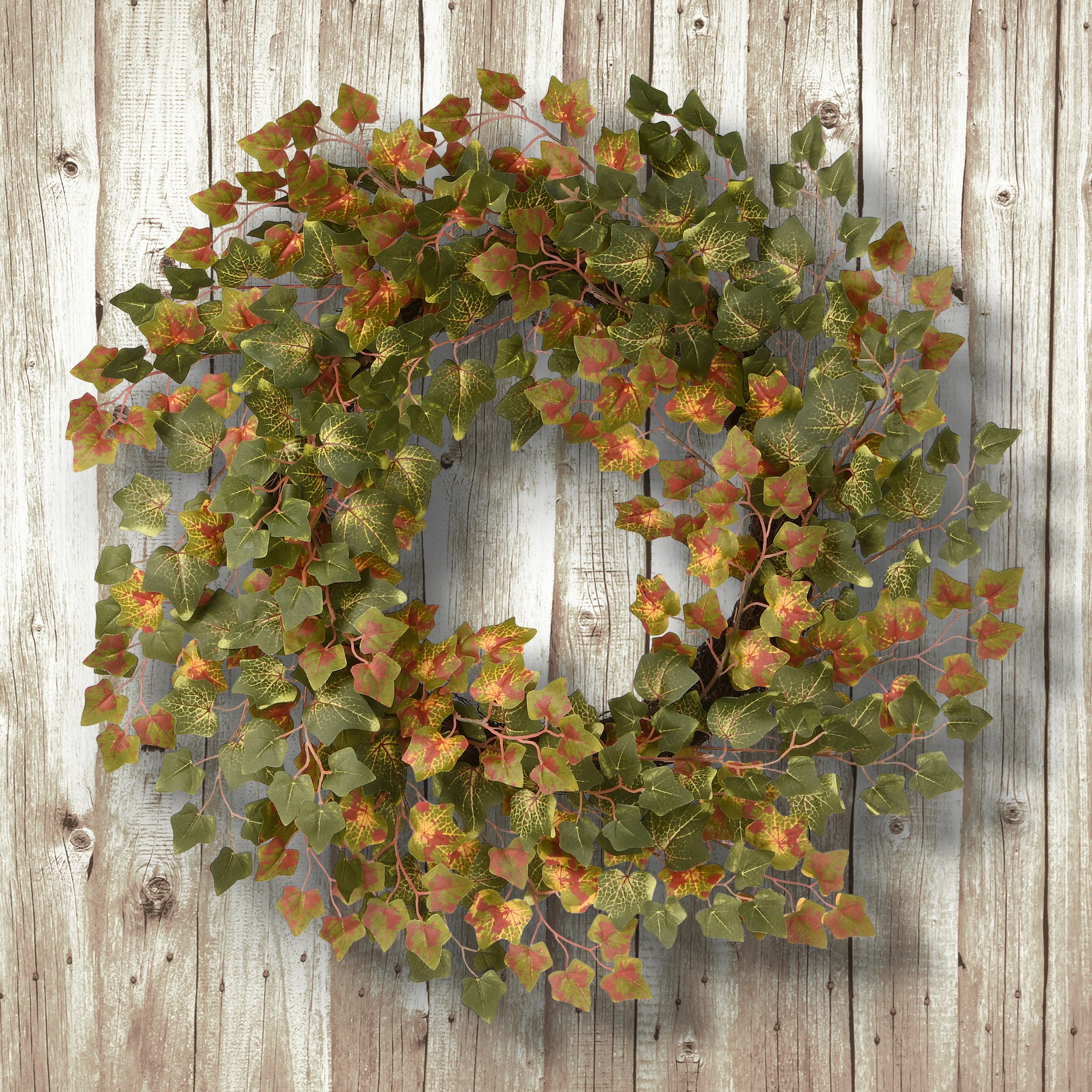 24 in. Fall Wreath with Ivy - Image 2