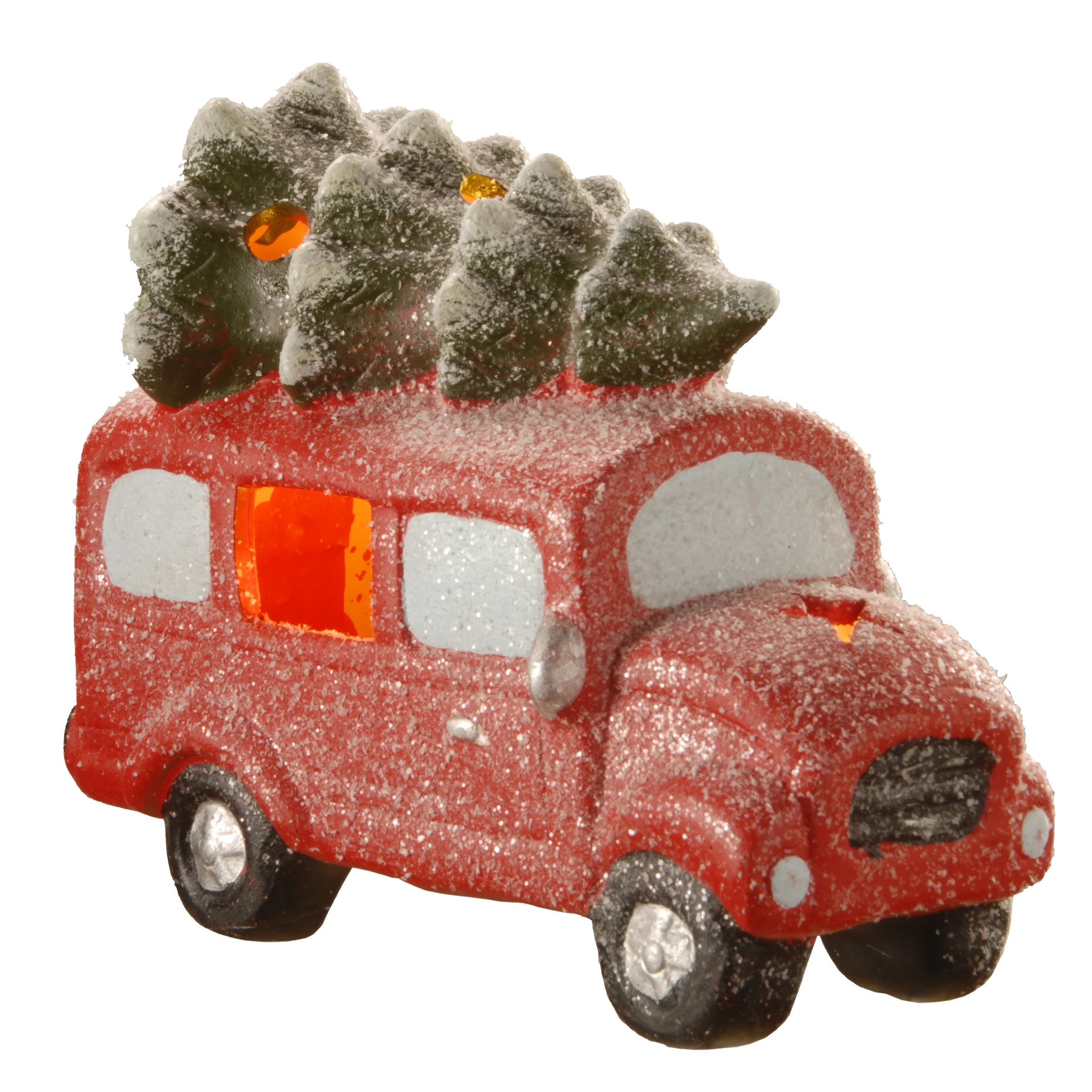 7 in. Terracotta Holiday Truck with Warm White LED Lights - Image 2