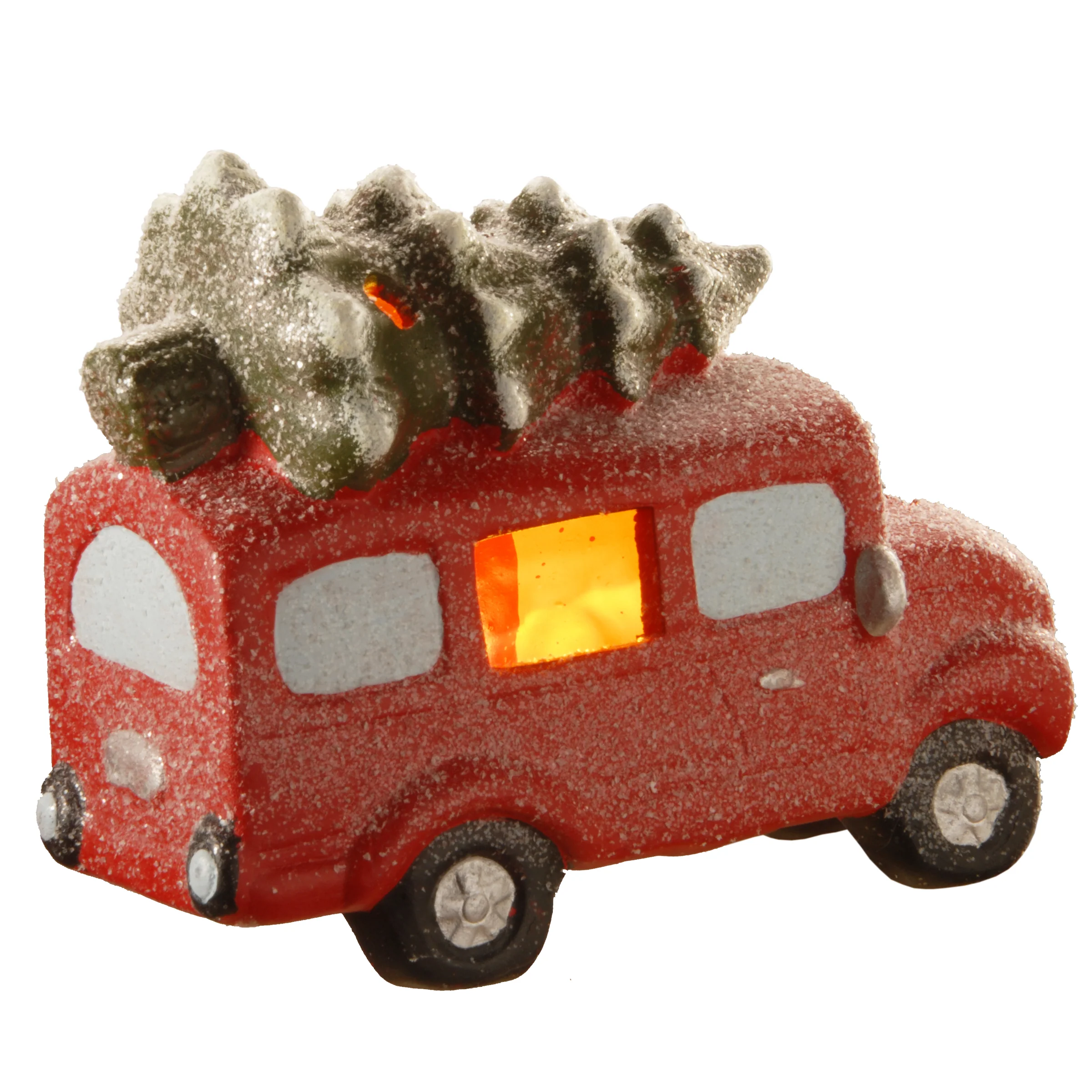 7 in. Terracotta Holiday Truck with Warm White LED Lights - Image 3