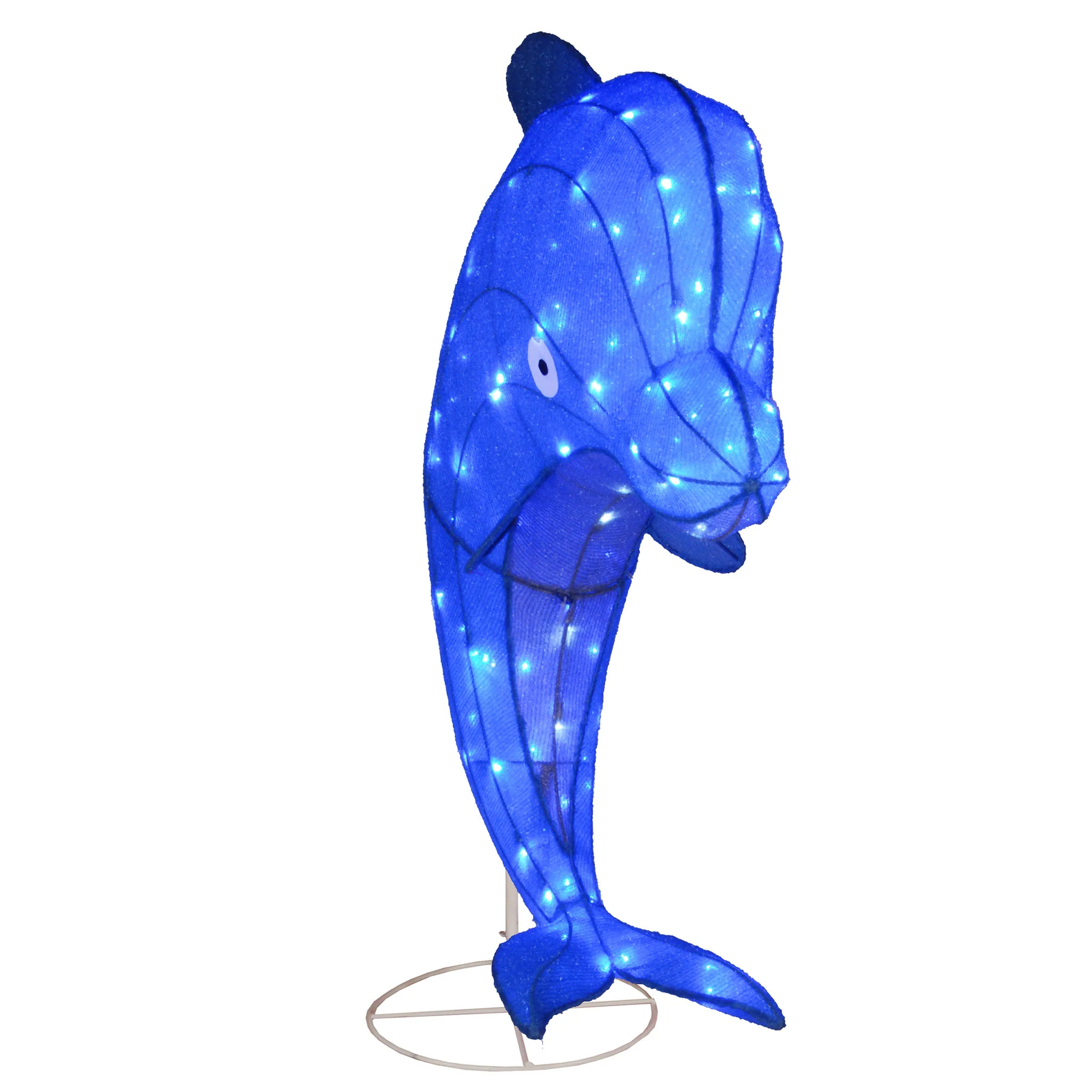 40 in. Pre-Lit Blue Dolphin Outdoor Decoration with LED Lights - Image 3