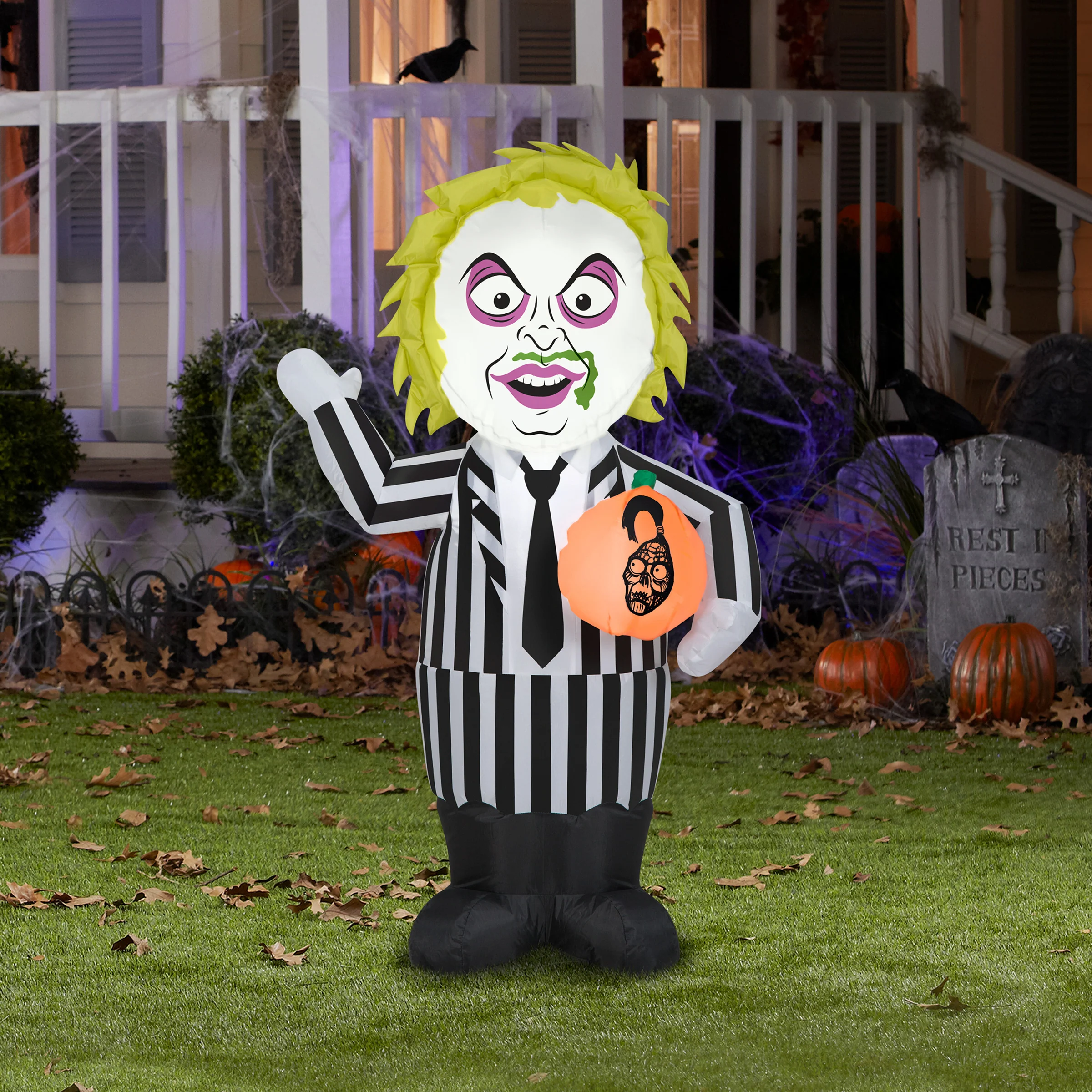 42 in. Halloween Beetlejuice Character Inflatable Decoration, Plug-In - Image 2