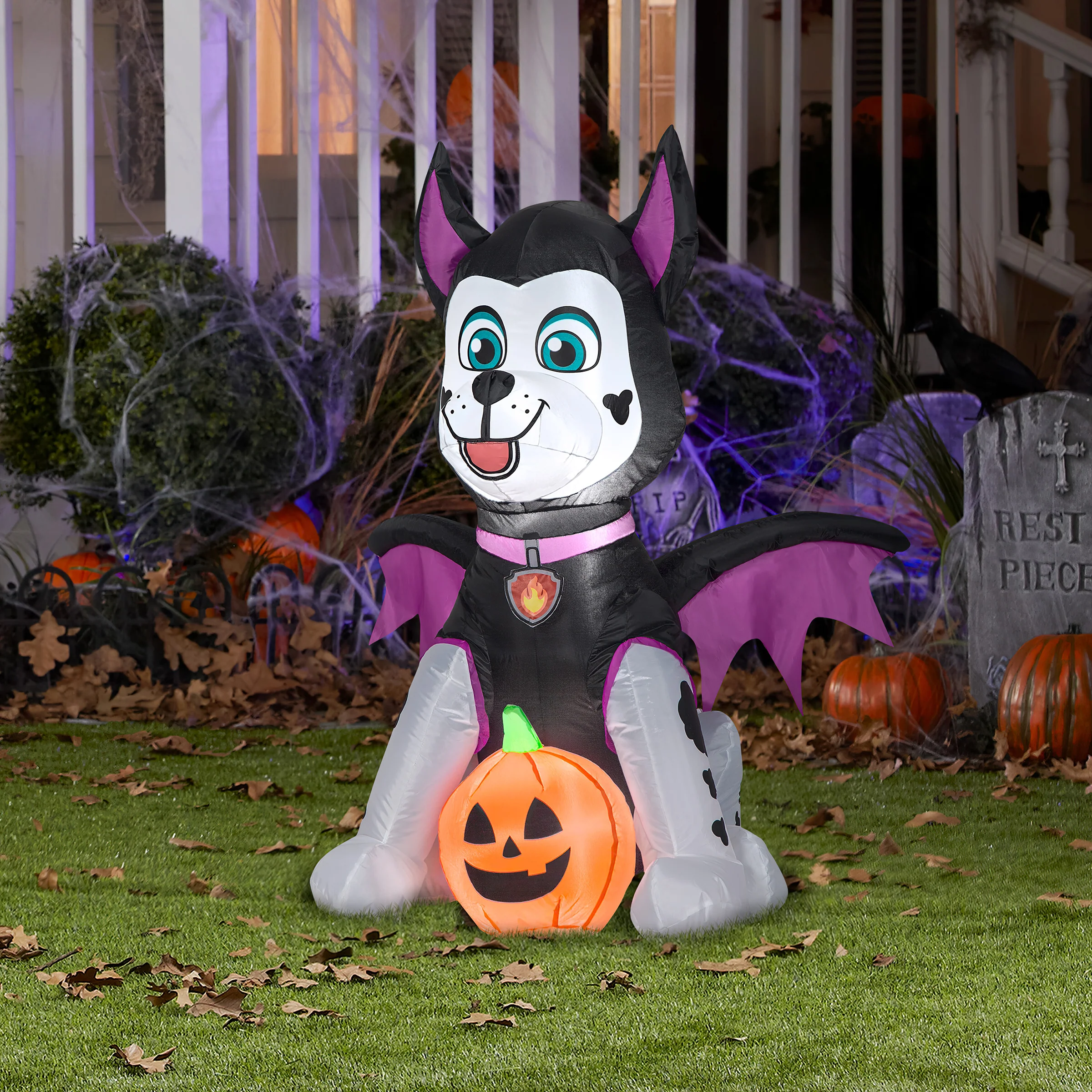 38 in. Halloween Marshall from Paw Patrol Inflatable Decoration, Plug-In - Image 2