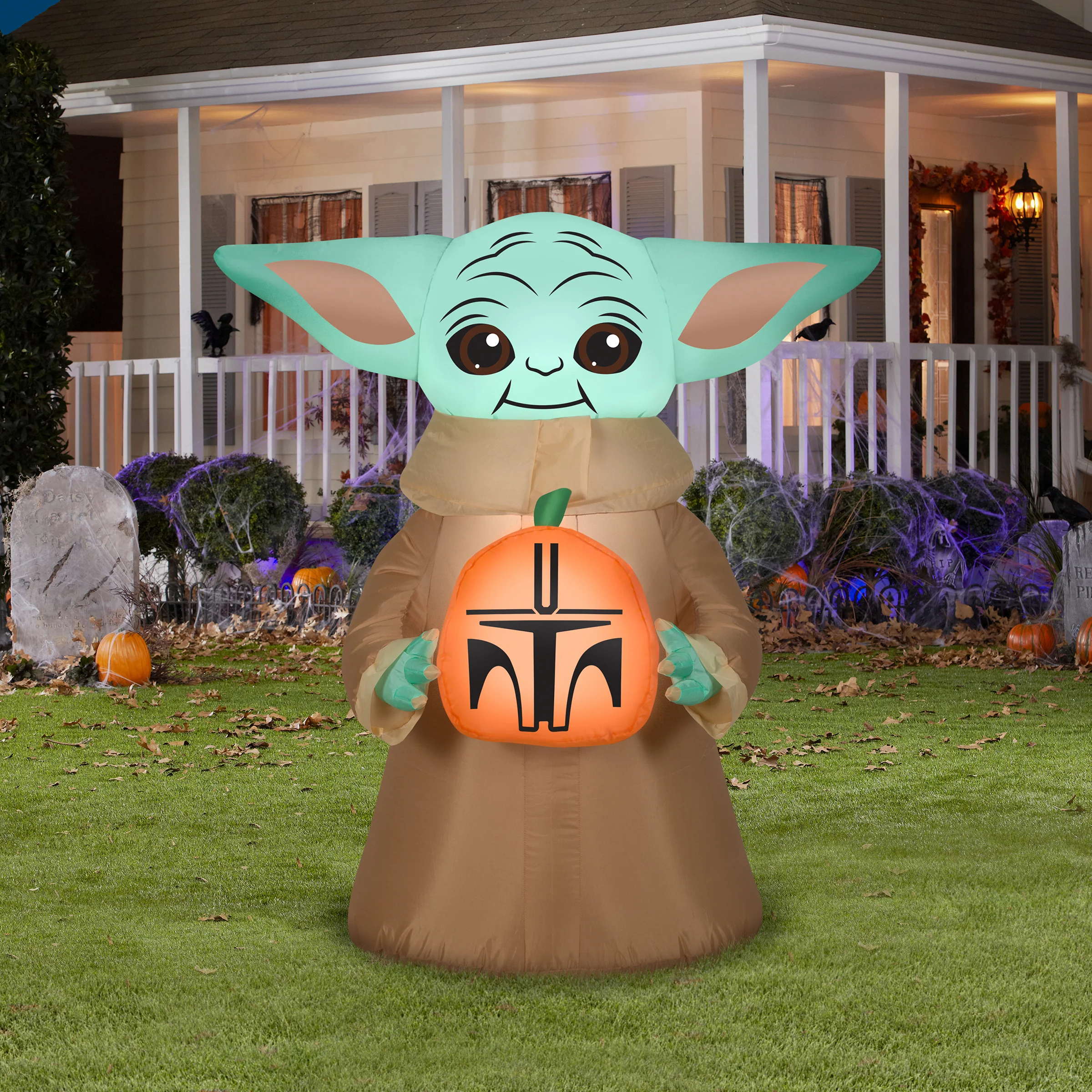 42 in. Halloween Baby Yoda Inflatable Decoration, Plug-In - Image 2