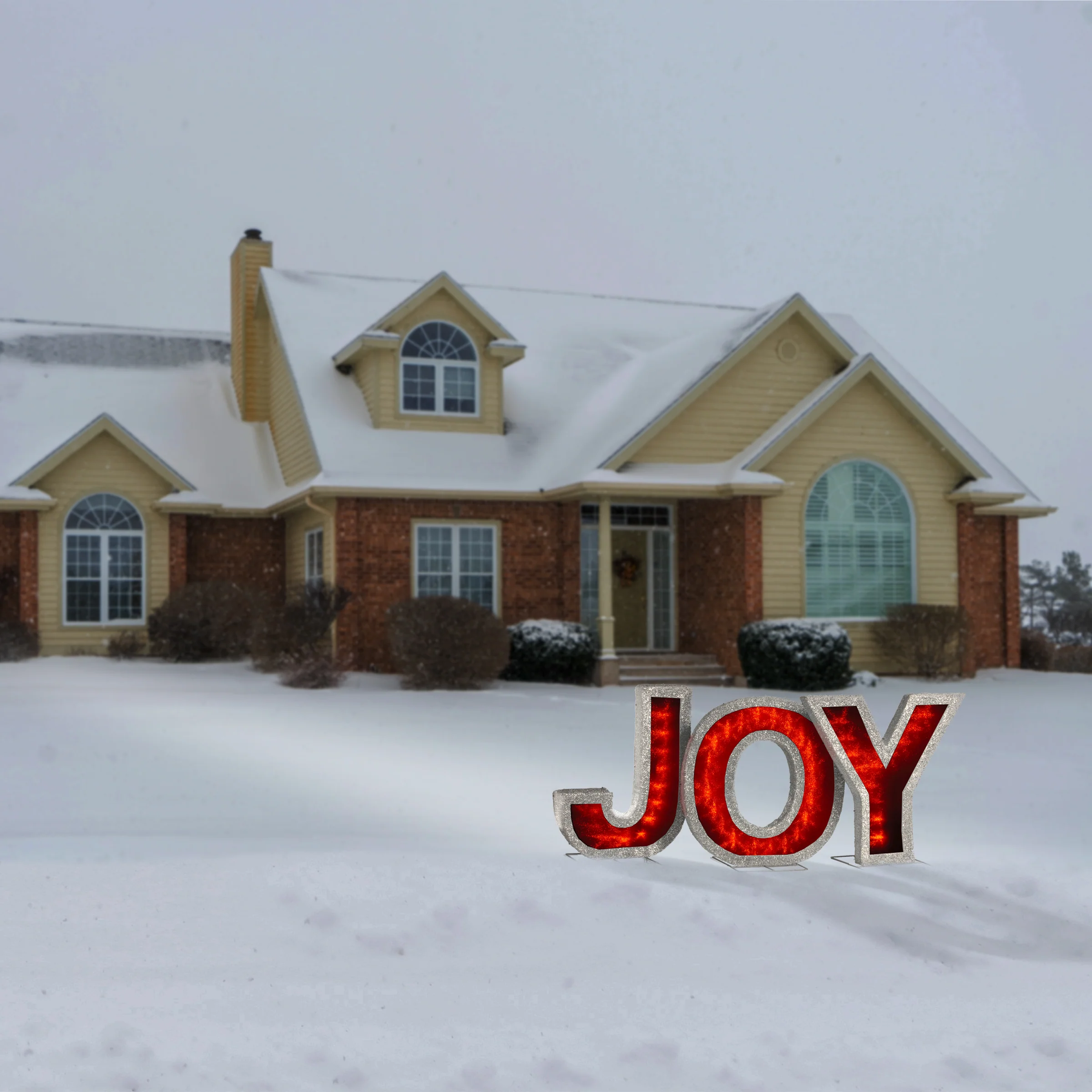 Pre-Lit LED JOY Decoration, Plug-In - Image 2