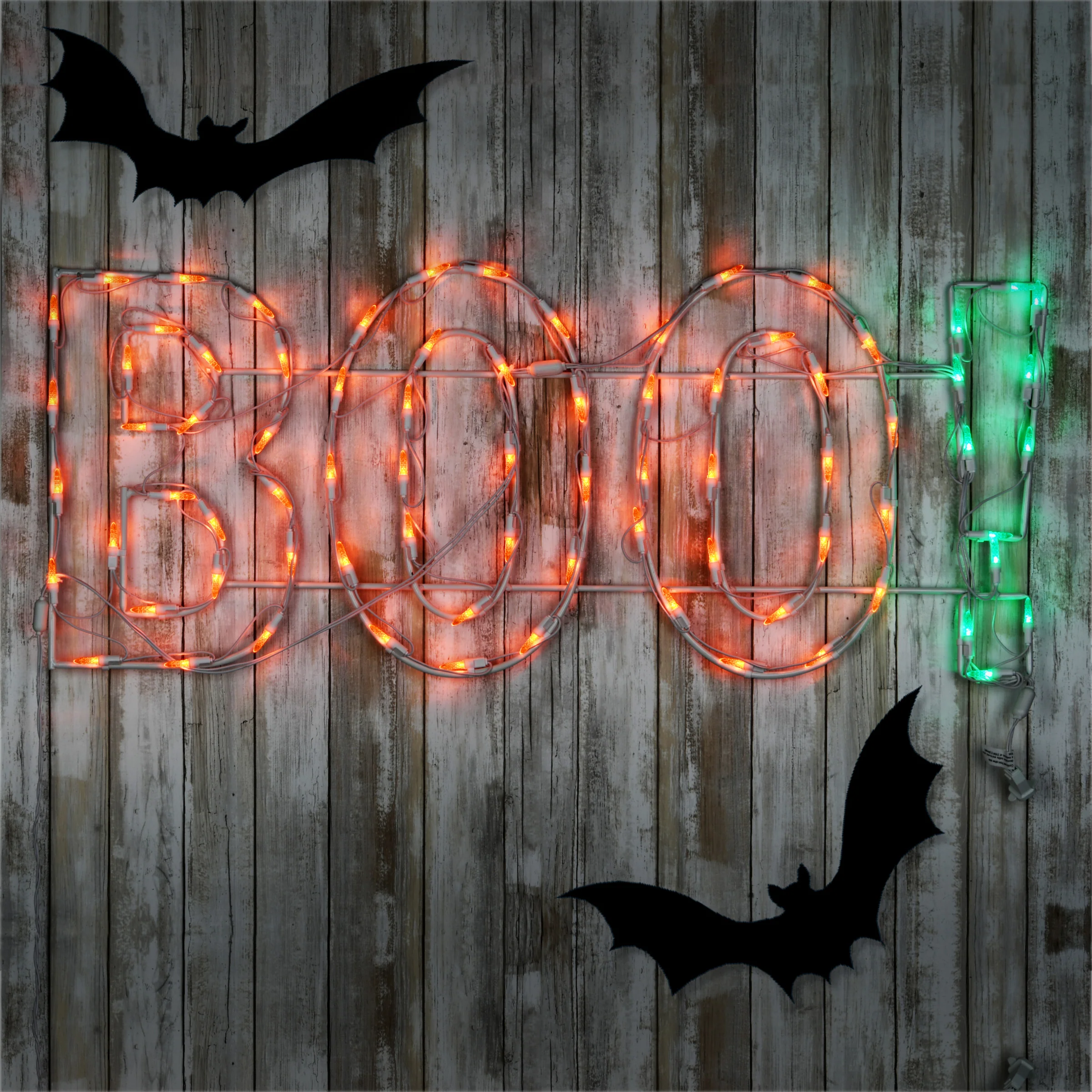 3 ft. Halloween BOO Lighted Sign Decoration with LED Lights, Plug-In - Image 2