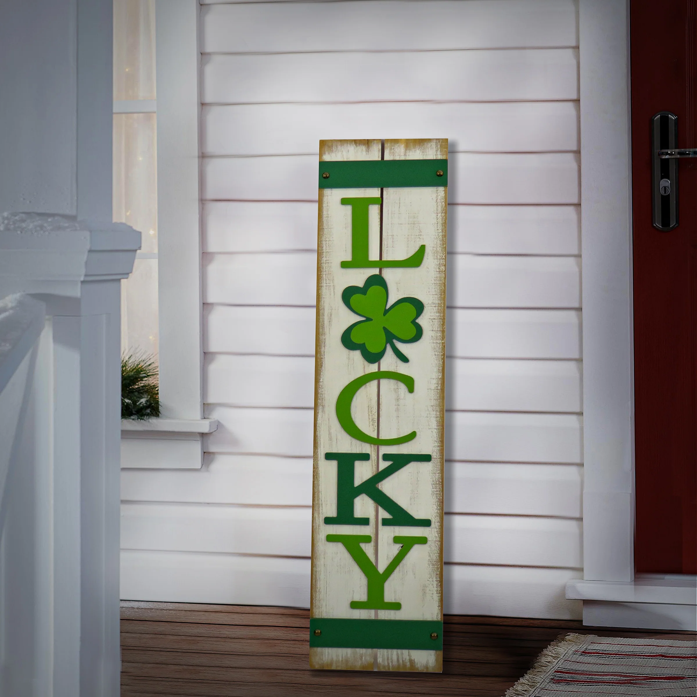 48 in. Patrick's Day Lucky Wooden Sign Porch Decoration - Image 2