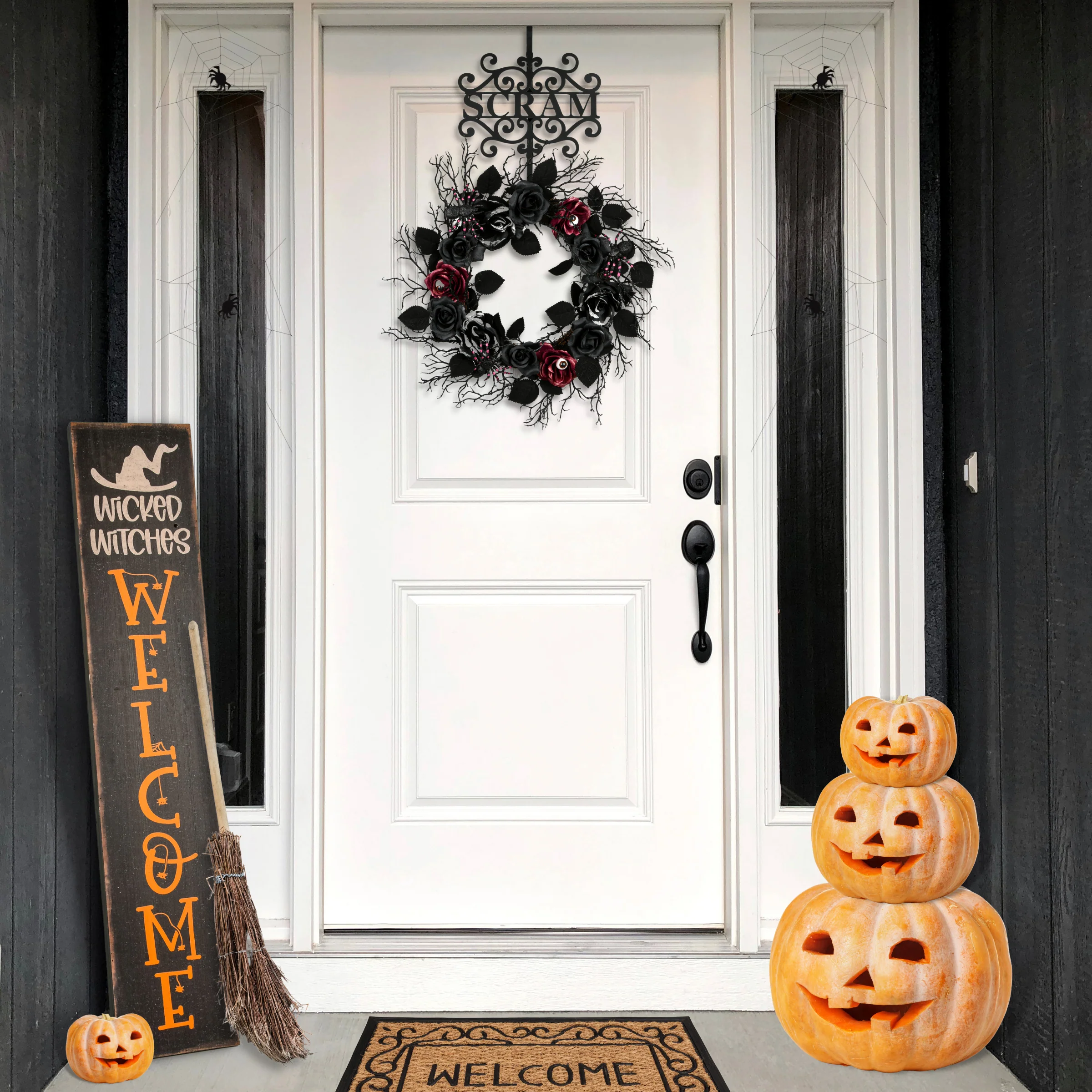 16 in. Halloween Scram Metal Wreath Hanger - Image 2