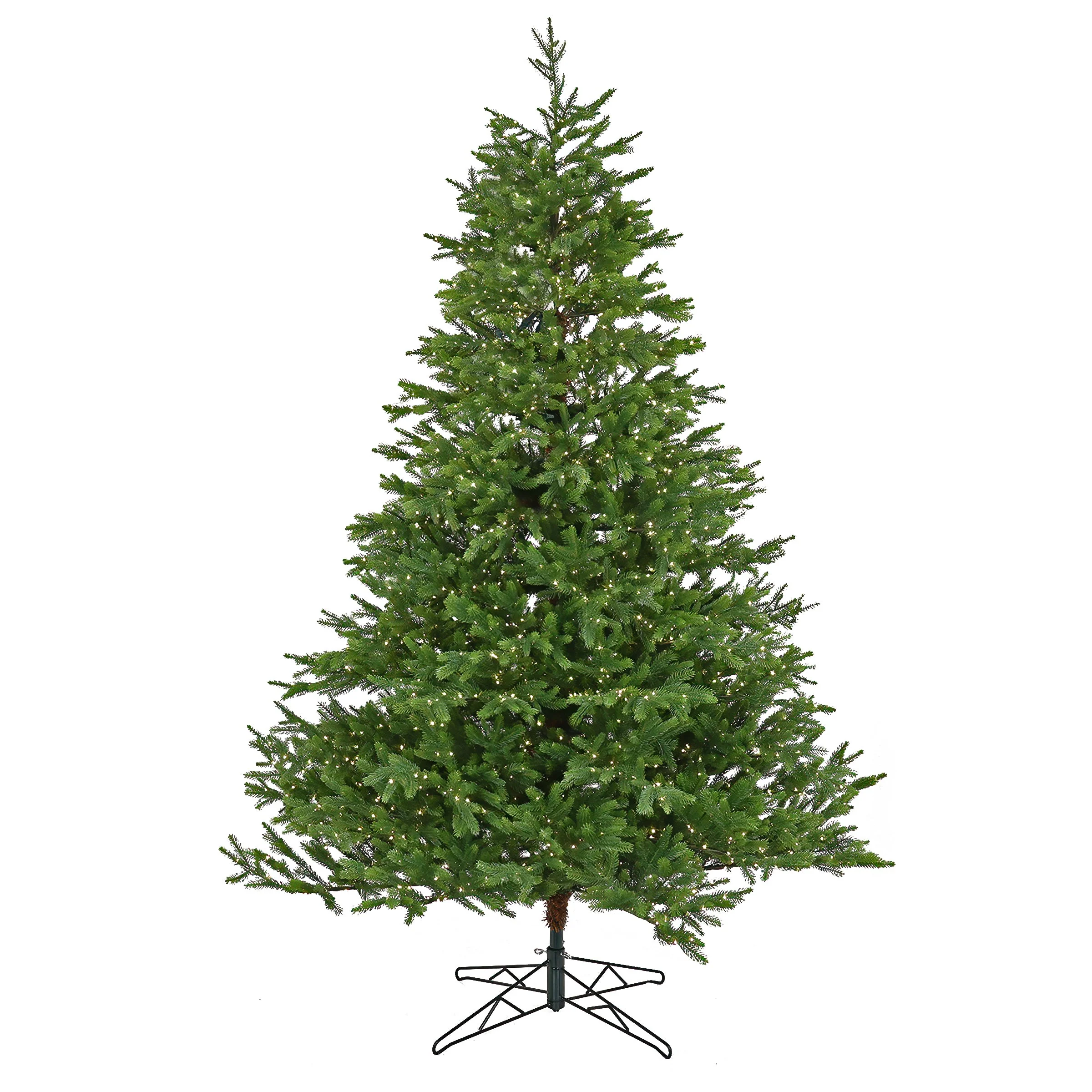 10 ft. Pre-lit Noble Fir Hinged Tree with Dual Color Lights - Image 3