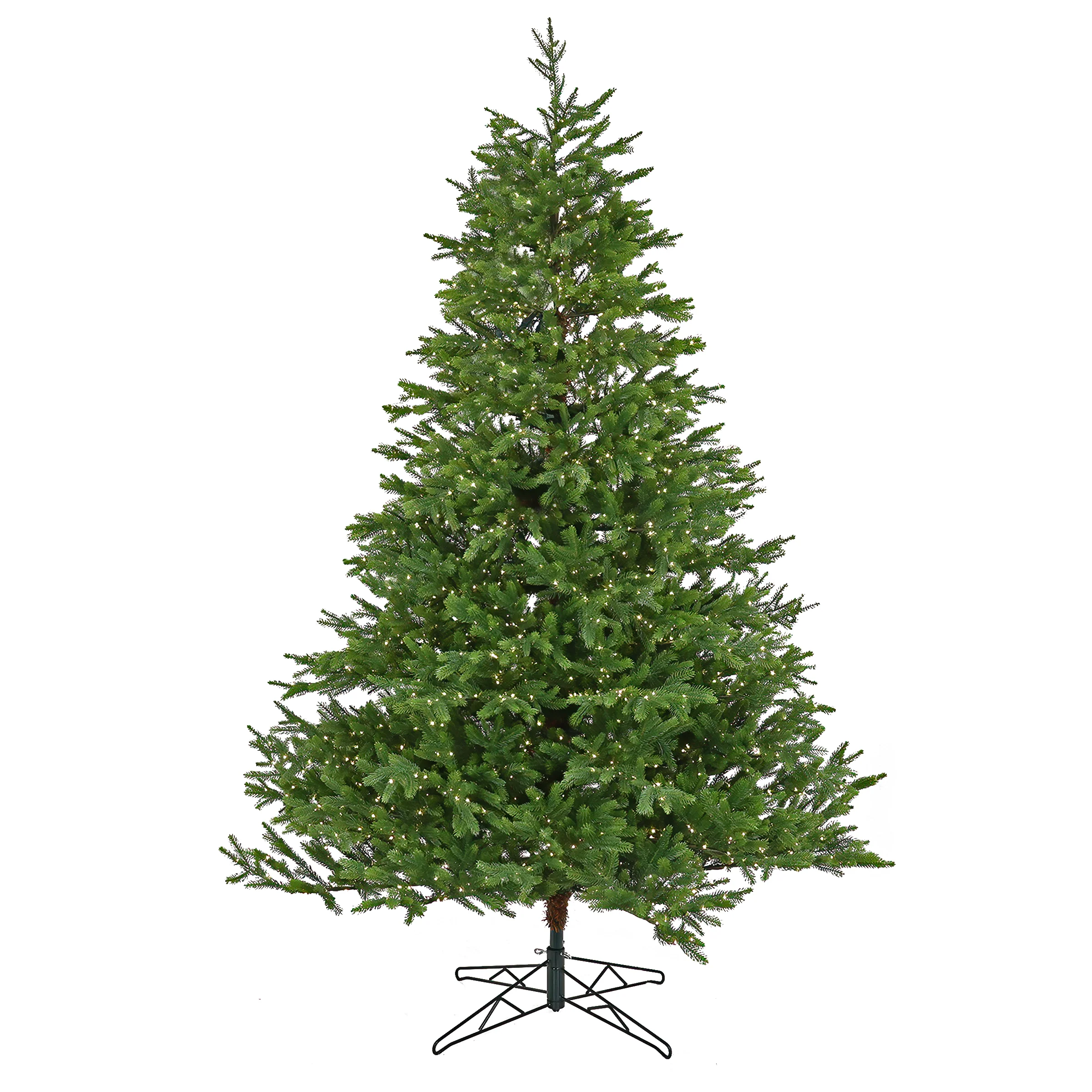 10 ft. Pre-lit Noble Fir Hinged Tree with Dual Color Lights - Image 5