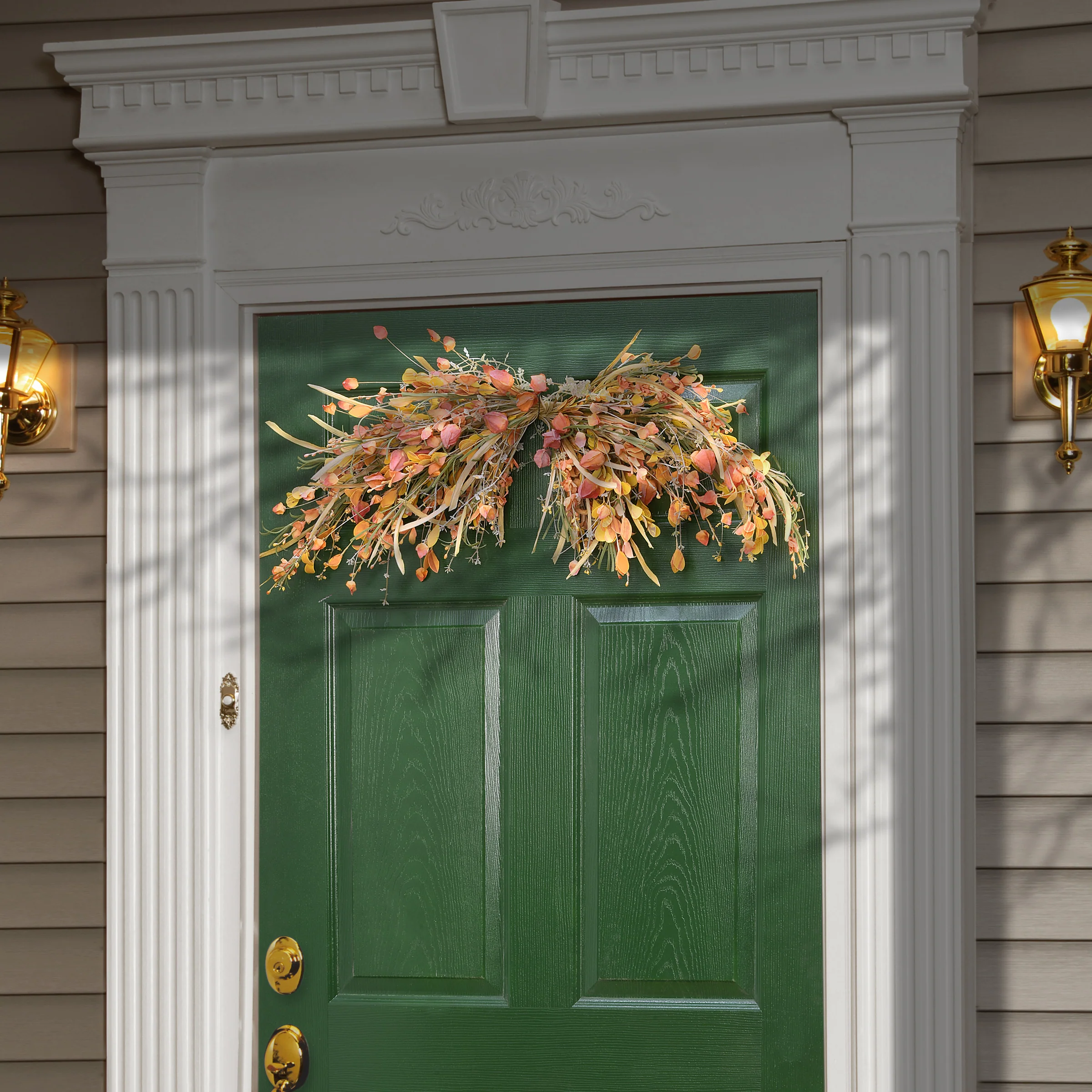 36 in. Fall Door Decoration with Wildflowers - Image 2