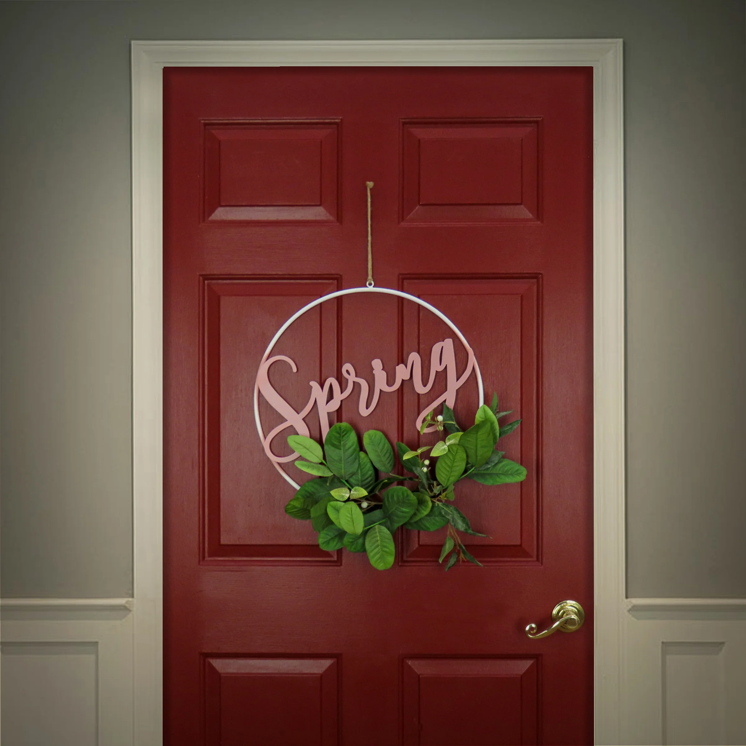 23 in. Spring Metal Ring Hanging Wall Decoration - Image 2