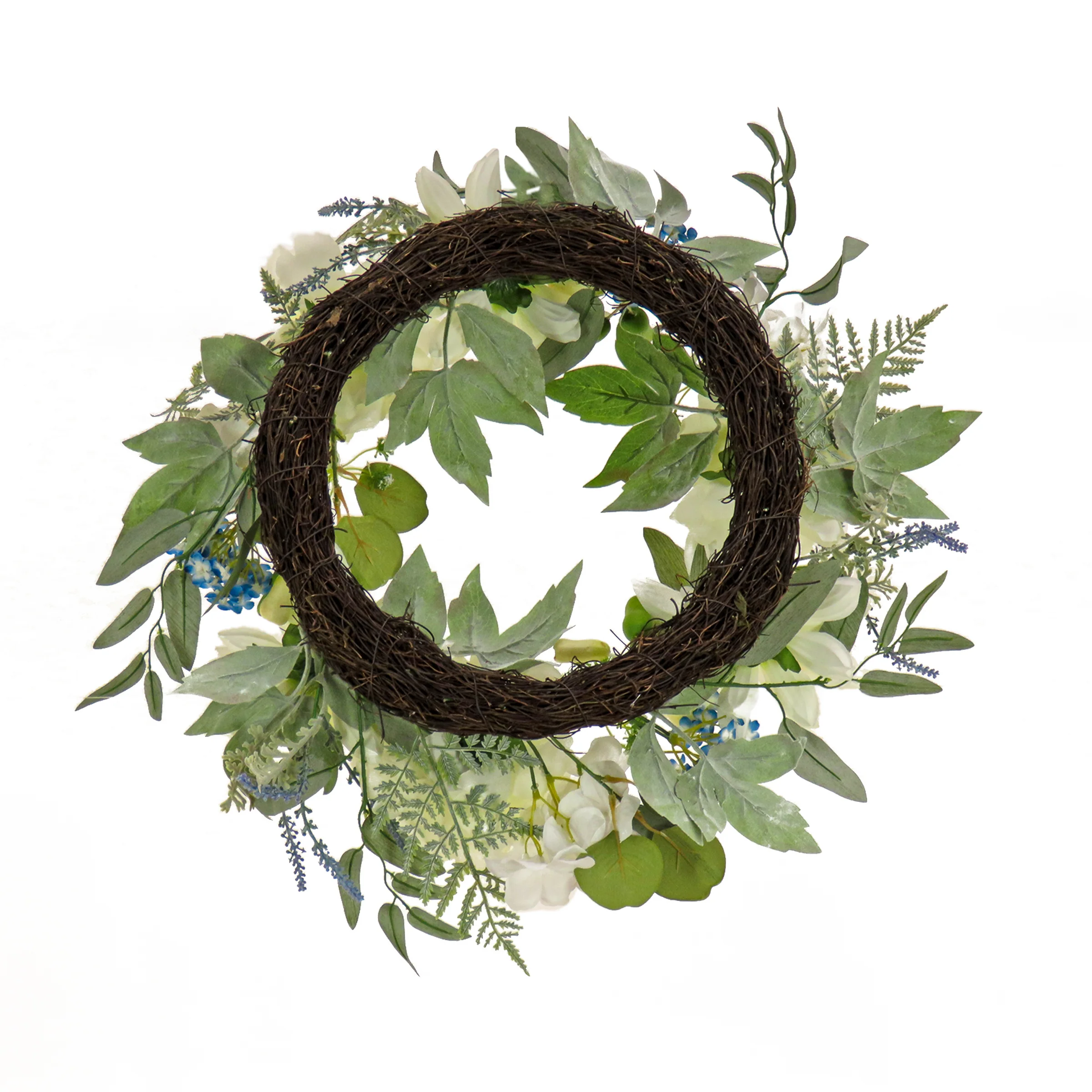 24 in. Spring Wreath with Dahlia, Peony, and Hydrangea Blooms - Image 4