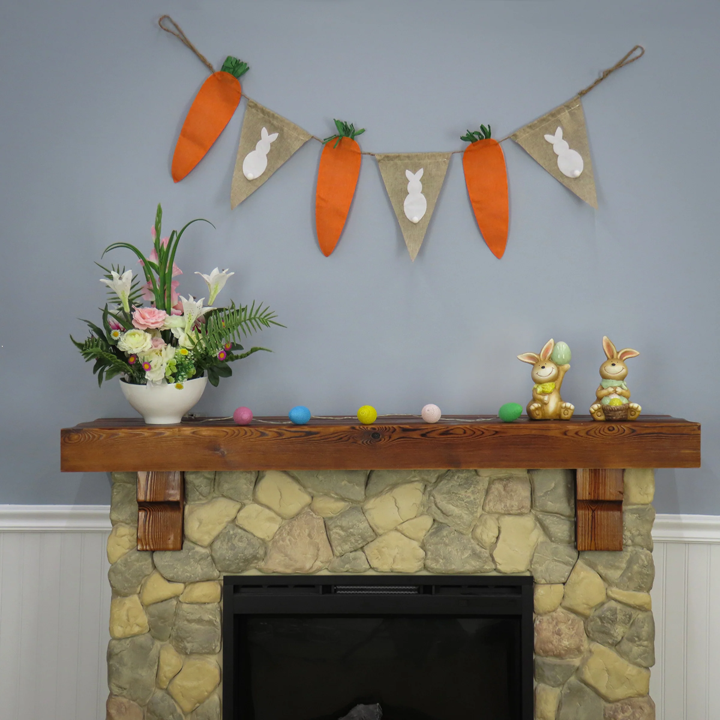 55 in. Carrot and Easter Bunny Decorative Pillow - Image 2