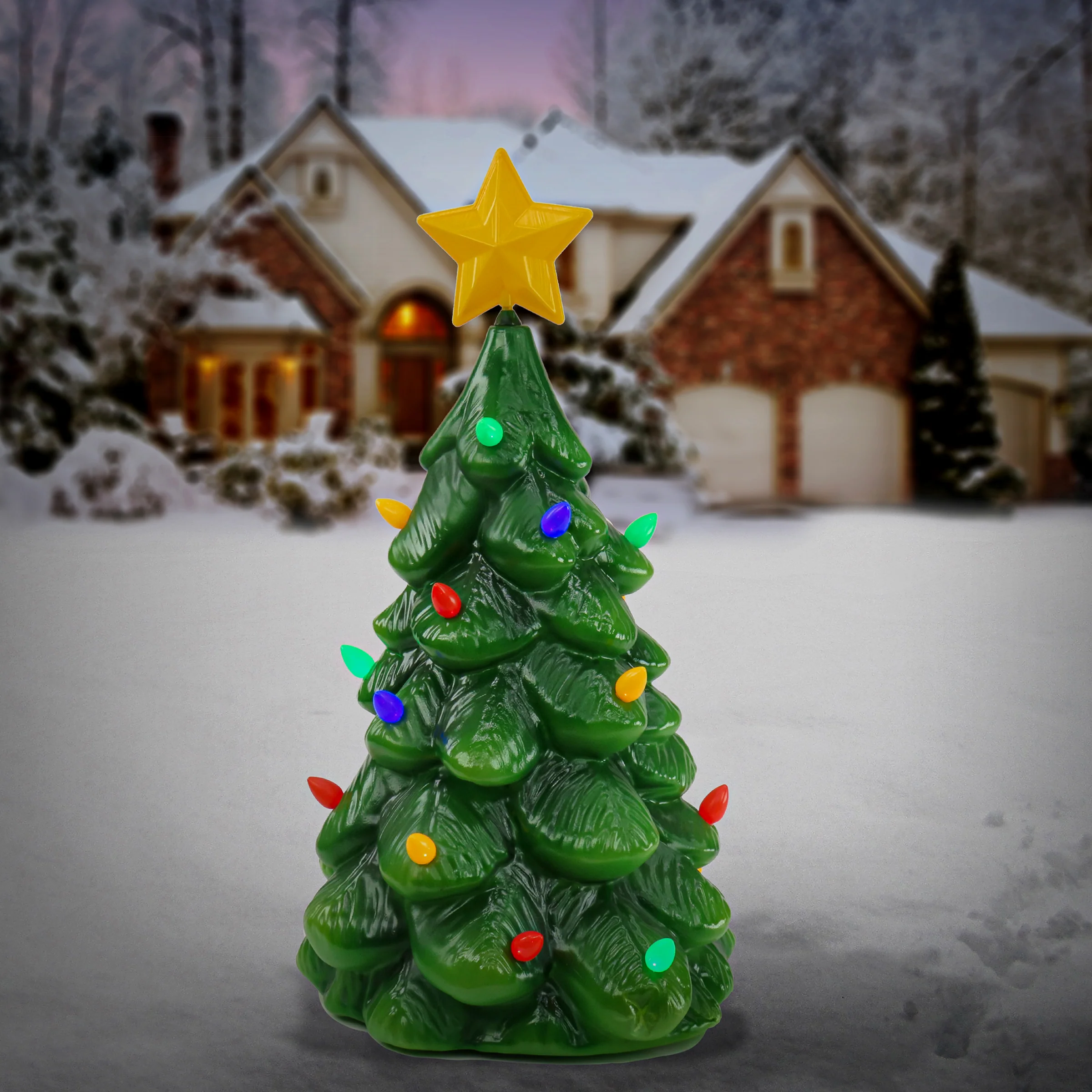 36 in. Classic Christmas Tree, Red, Blue and Green Lights - Image 2