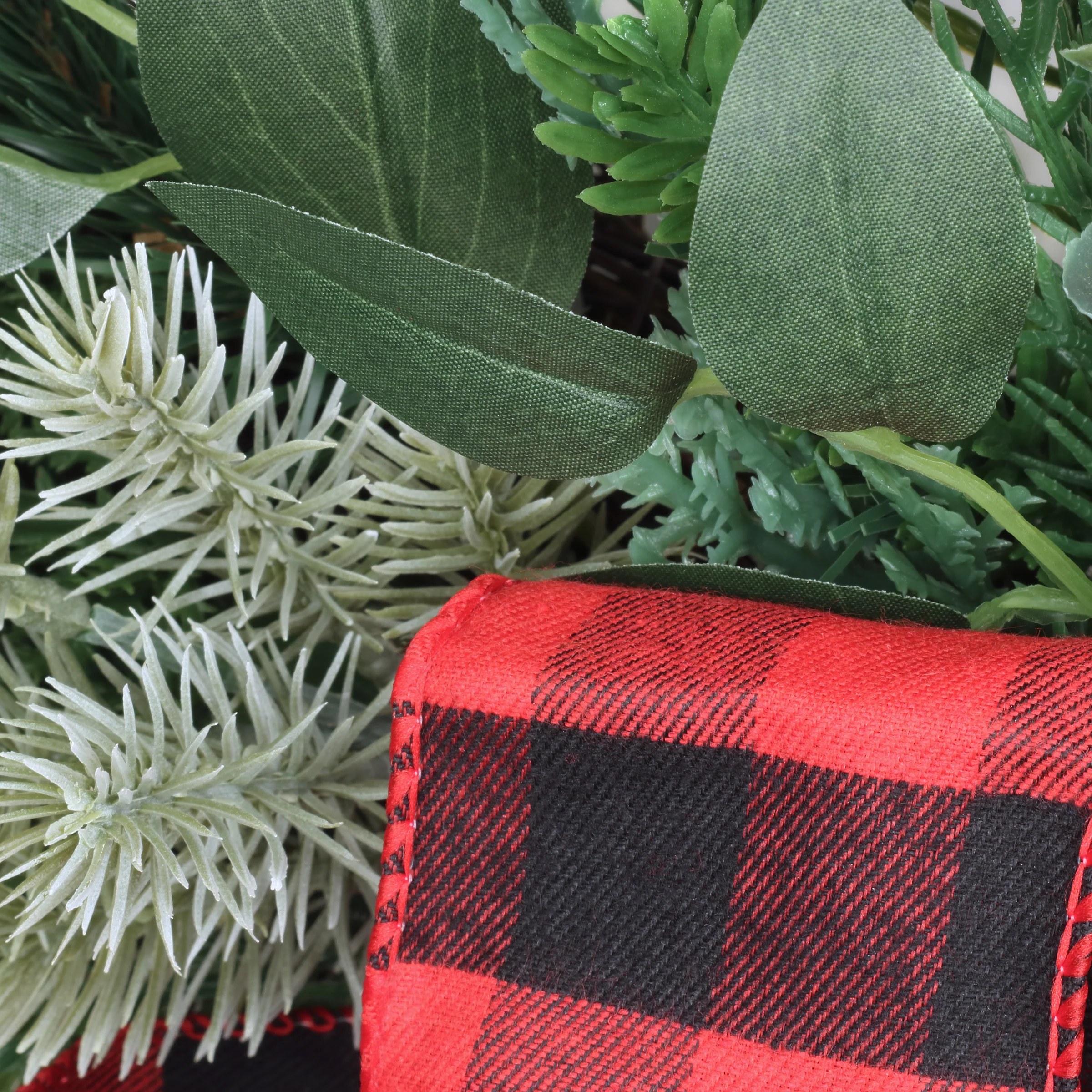 24 in. Mixed Pine and Bow Christmas Corner Swags - Image 3