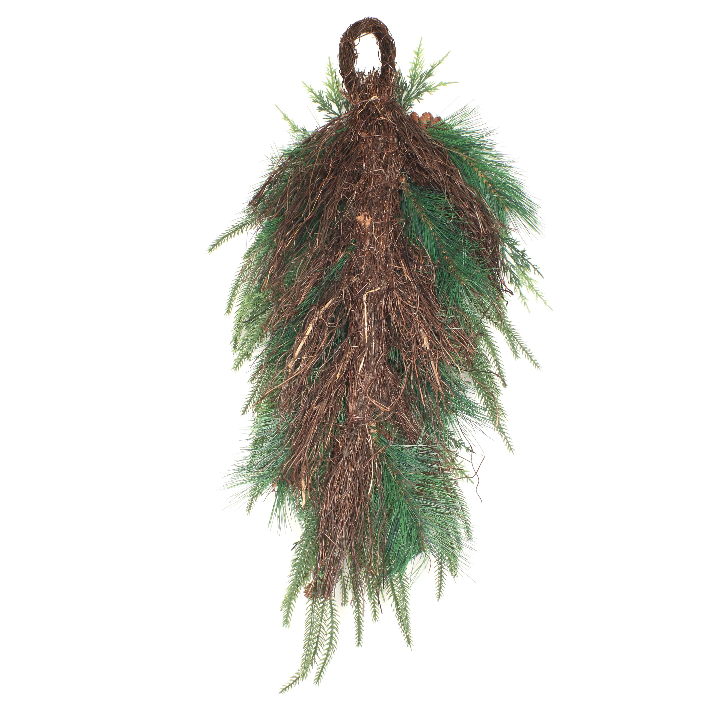 32 in. Mixed Pine Christmas Teardrop - Image 4