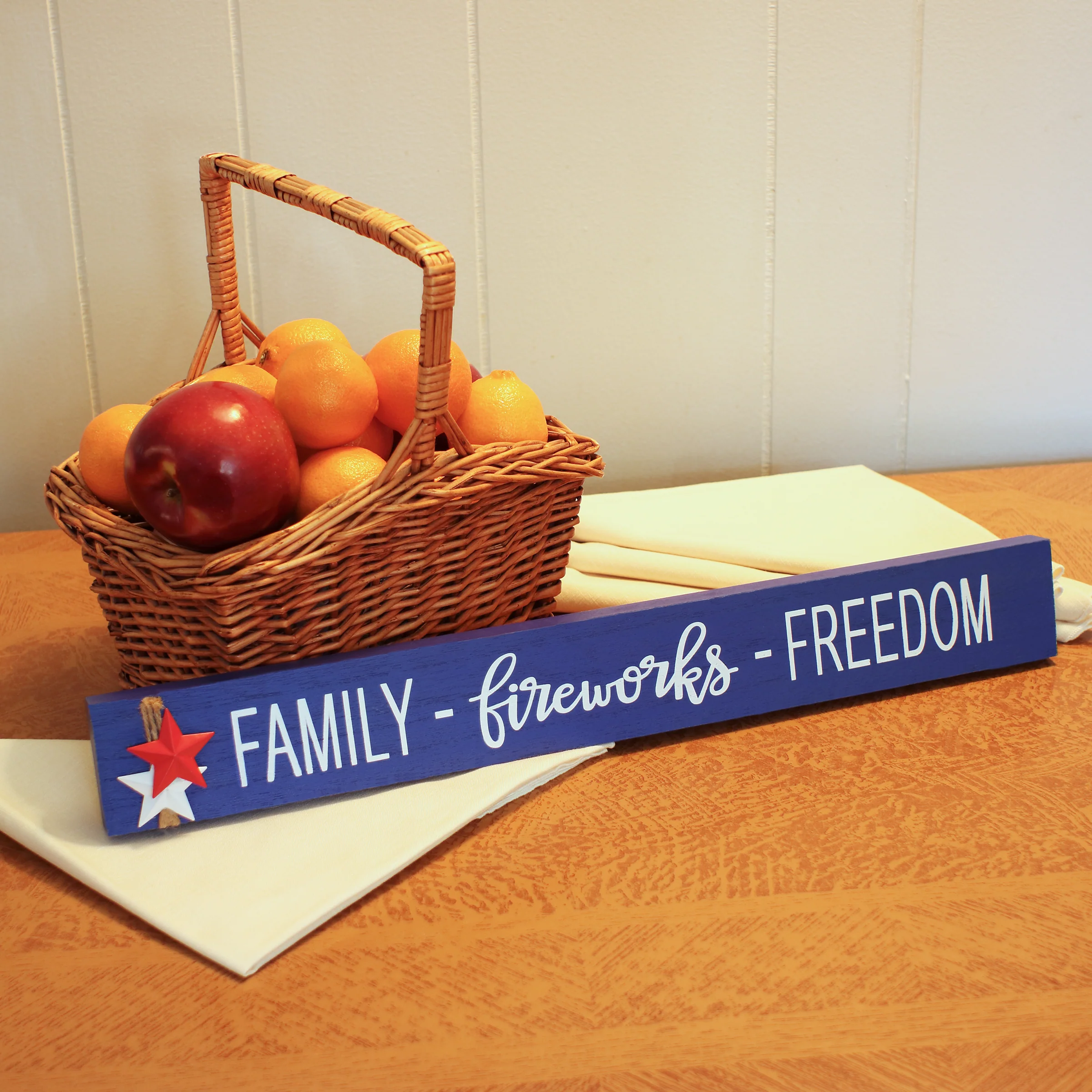 7 in. Patriotic Family-Fireworks-Freedom Table Decoration - Image 2