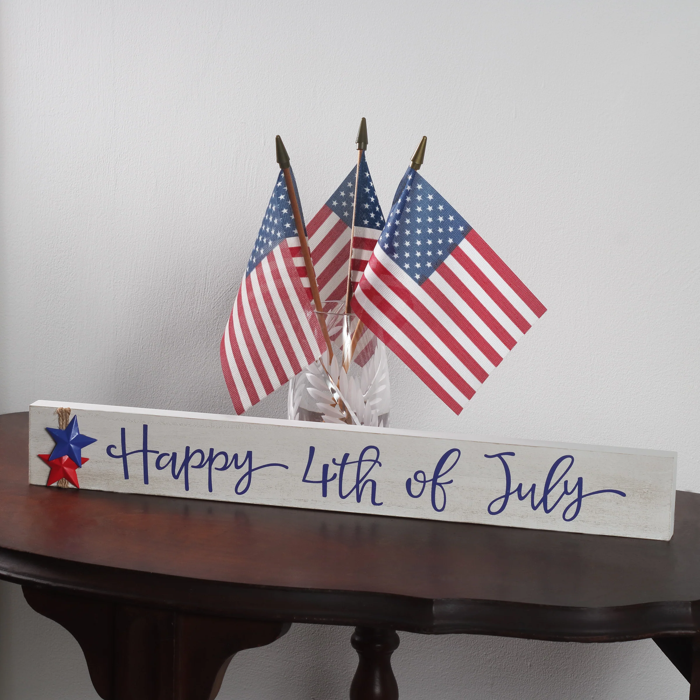 19 in. Patriotic Happy 4th of July Table Decoration - Image 2