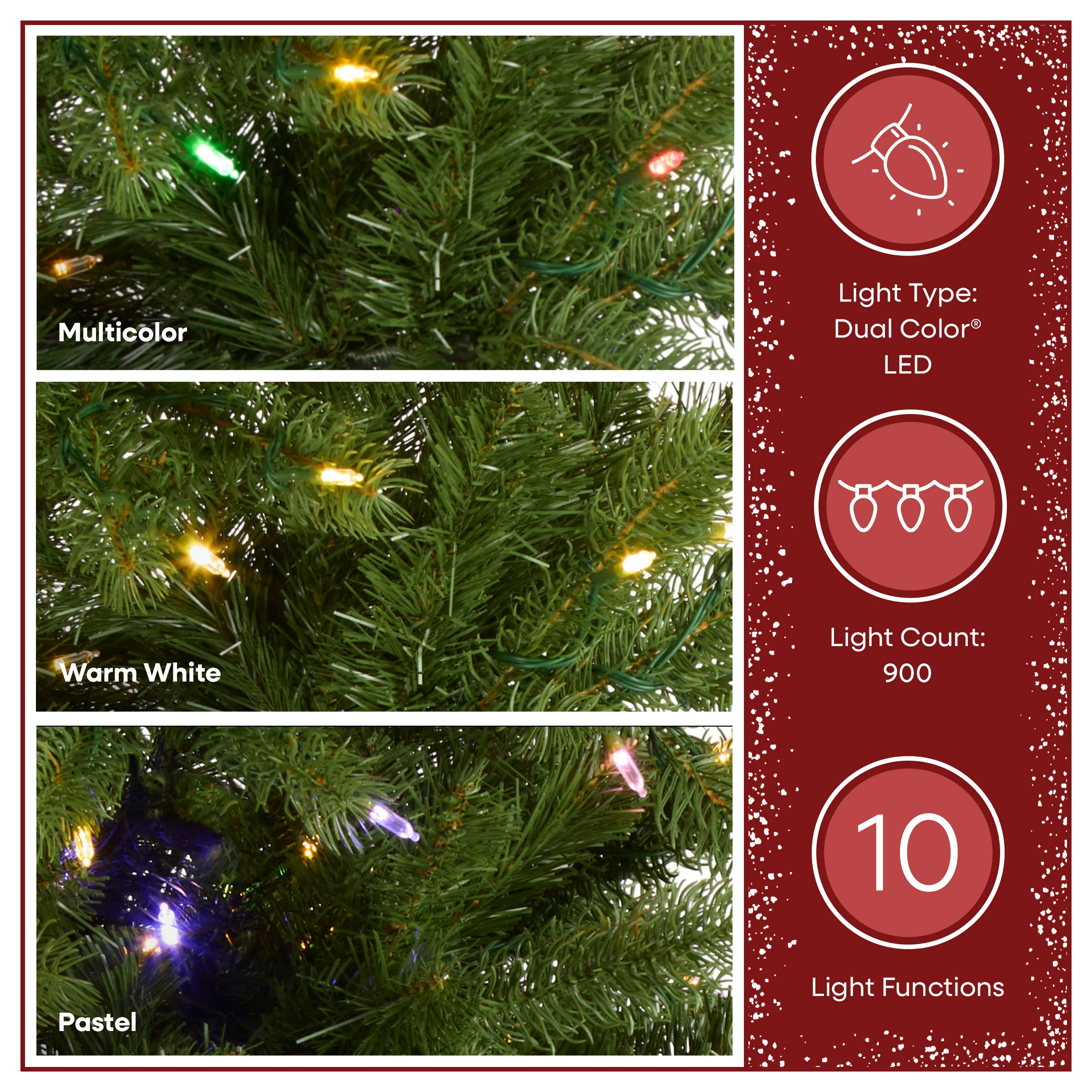 9 ft. Pre-Lit Downswept Douglas Fir Tree with Dual Color LED Lights, Plug-In - Image 5