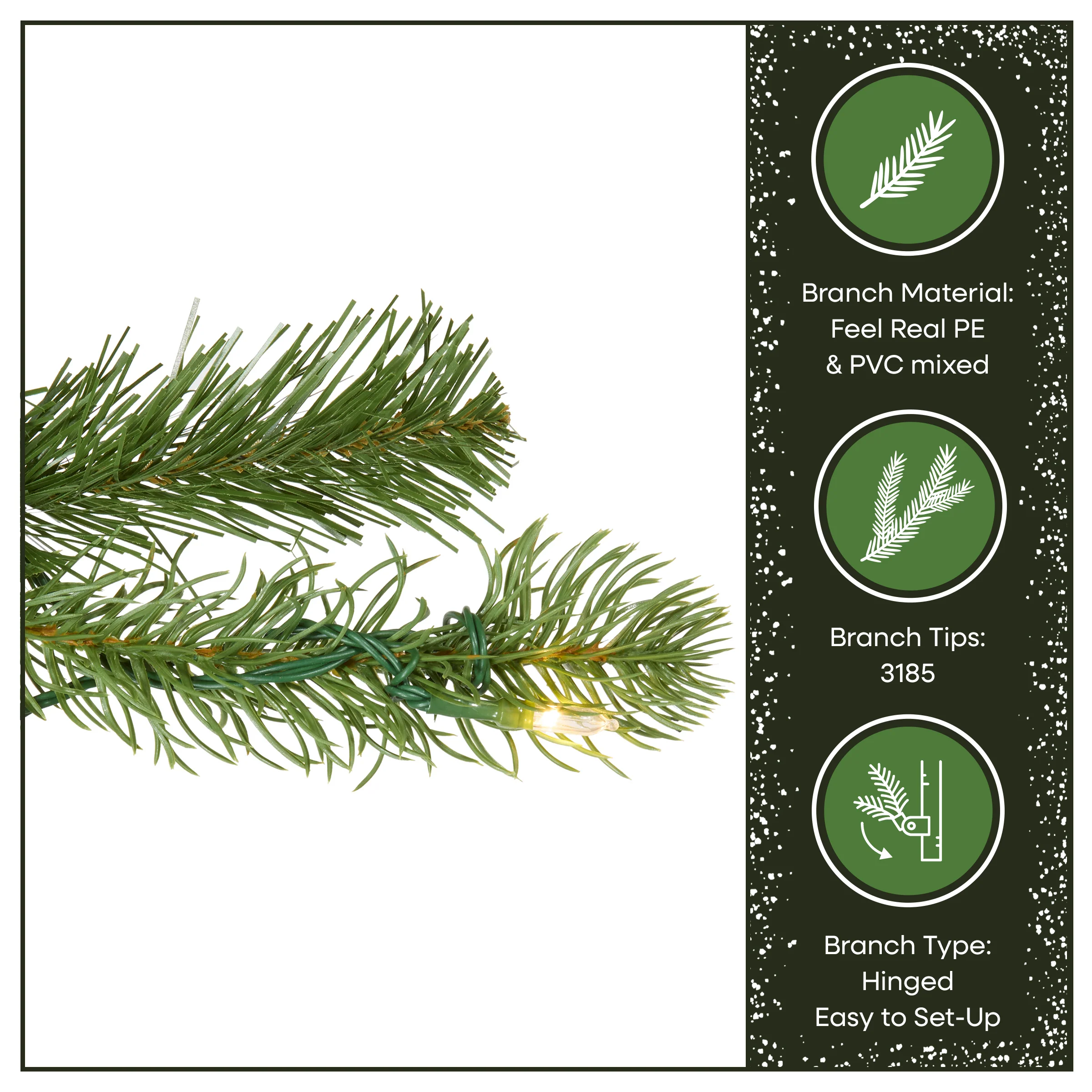 9 ft. Pre-Lit Downswept Douglas Fir Tree with Dual Color LED Lights, Plug-In - Image 7