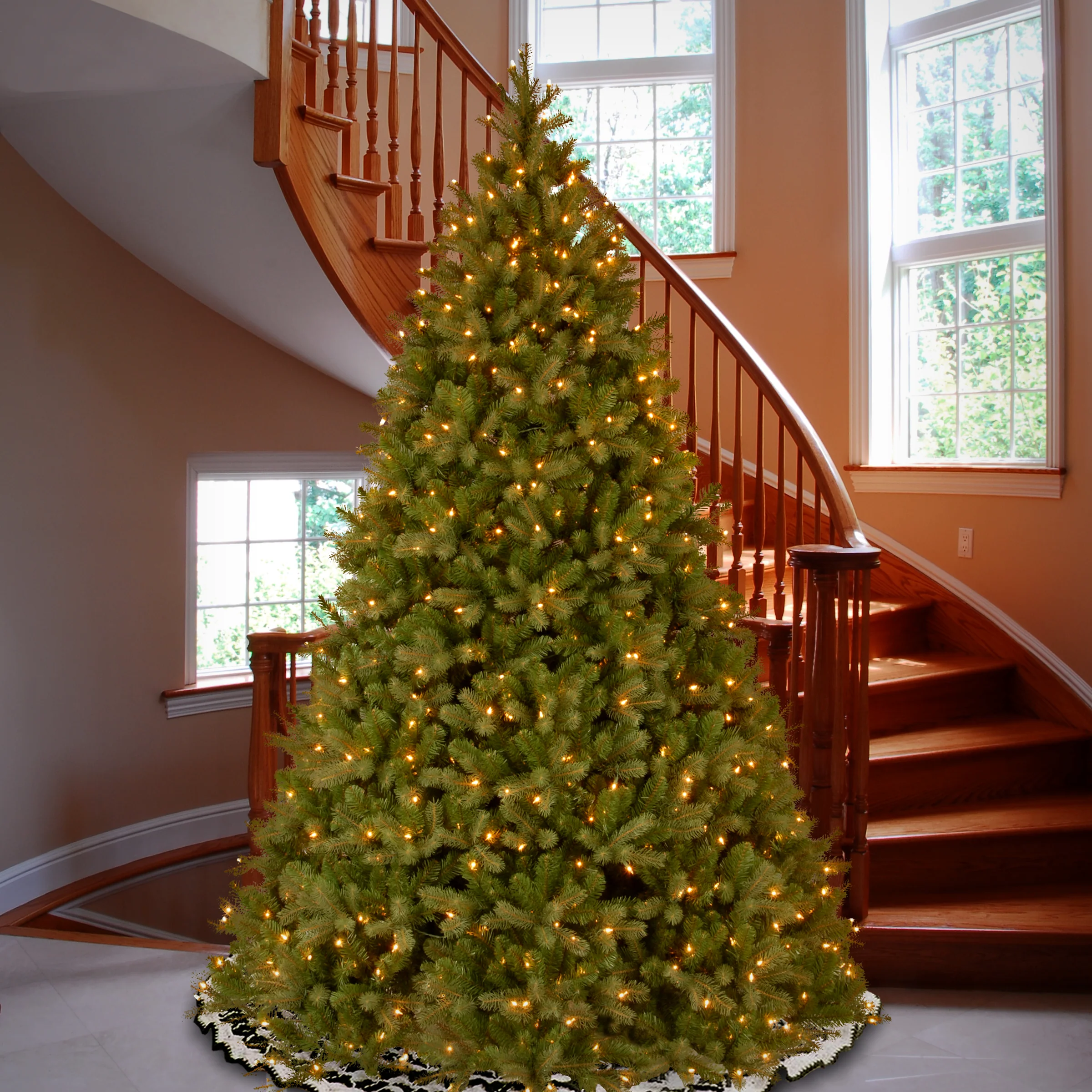 10 ft. Pre-Lit Downswept Douglas Fir Tree with Dual Color LED Lights, Plug-In - Image 3