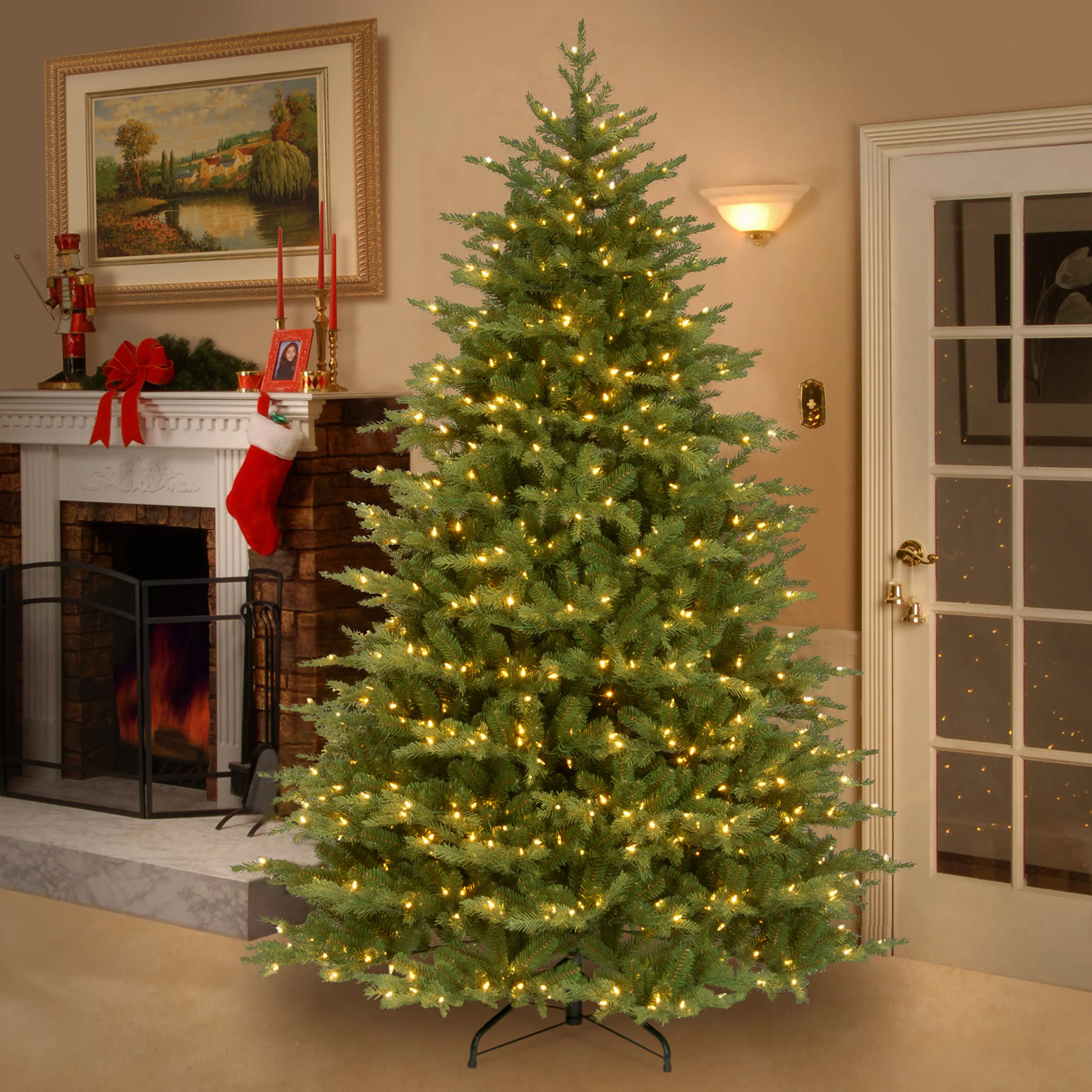 9 ft. Pre-Lit Nordic Spruce Medium Tree with Clear Lights, Plug-In - Image 7