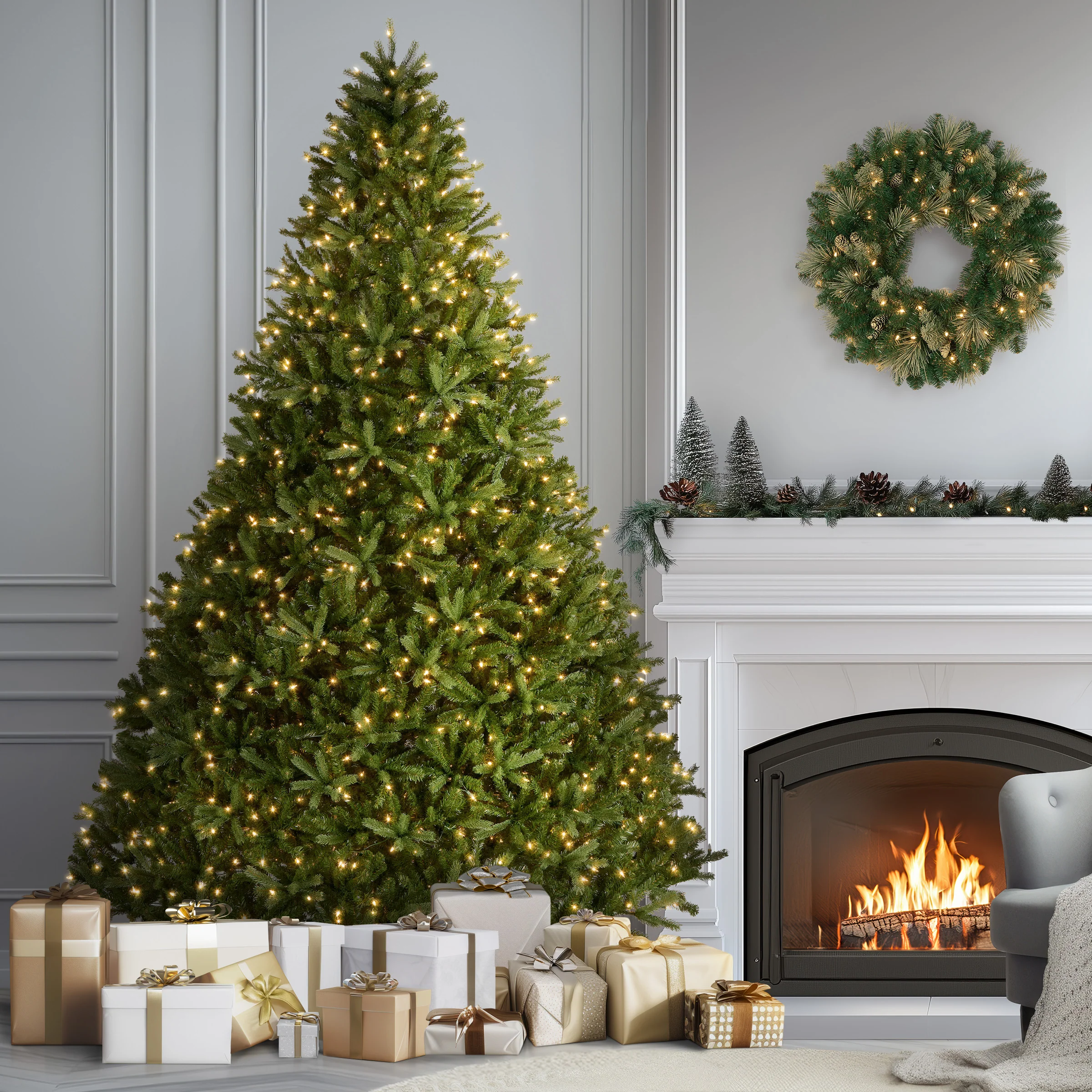 9 ft. Pre-Lit Jersey Fraser Fir Tree with Clear Lights - Image 3