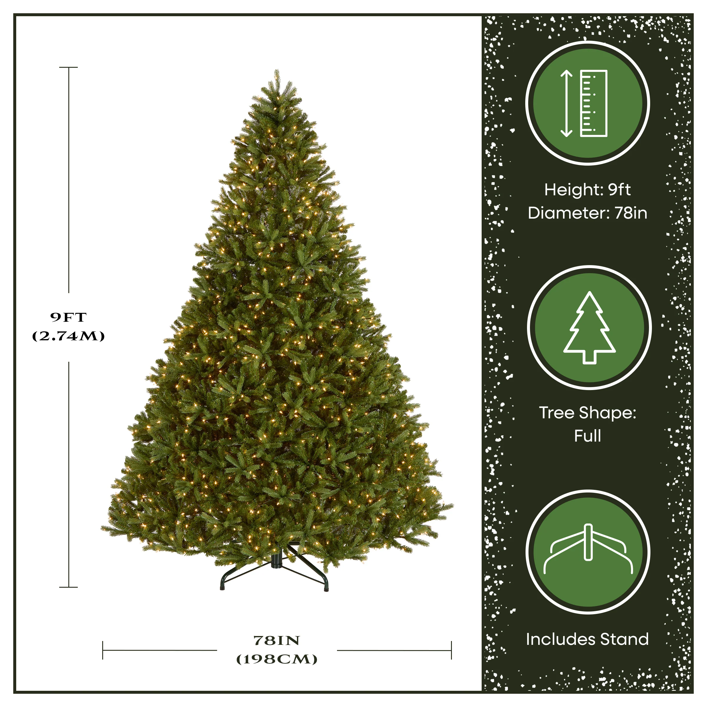 9 ft. Pre-Lit Jersey Fraser Fir Tree with Clear Lights - Image 4