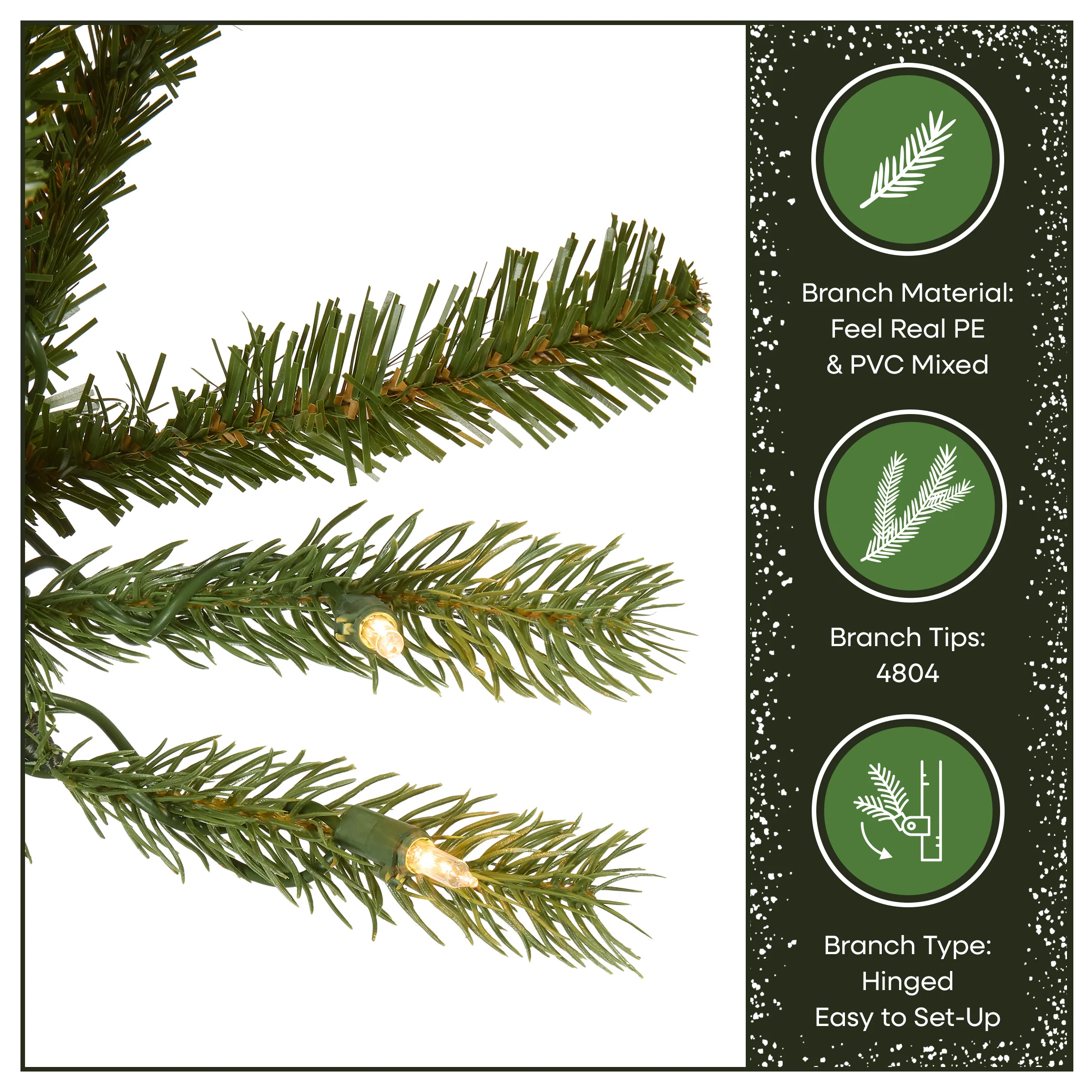 9 ft. Pre-Lit Jersey Fraser Fir Tree with Clear Lights - Image 7