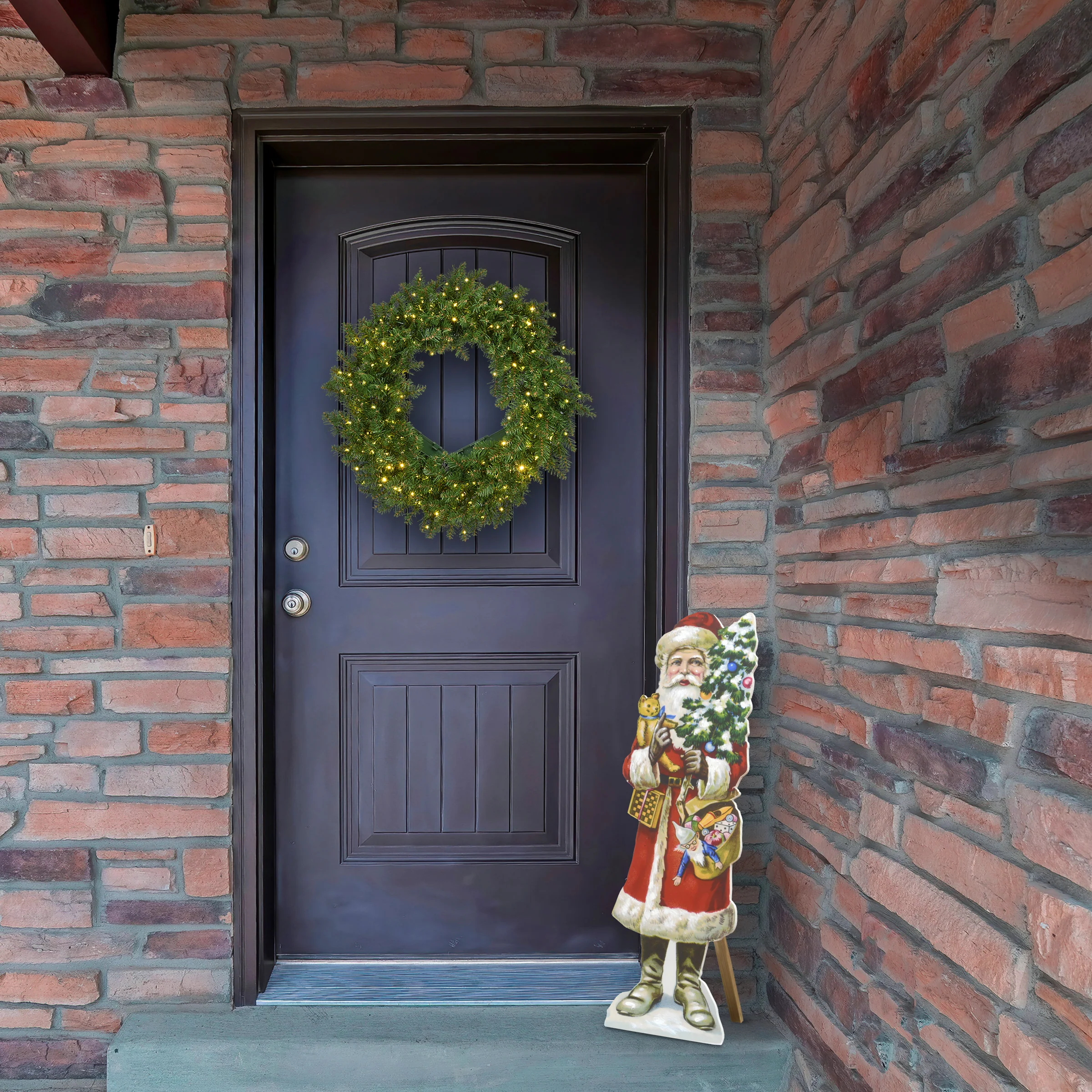 35 in. Stand Up Santa Display, Composite Wood Construction - Image 2