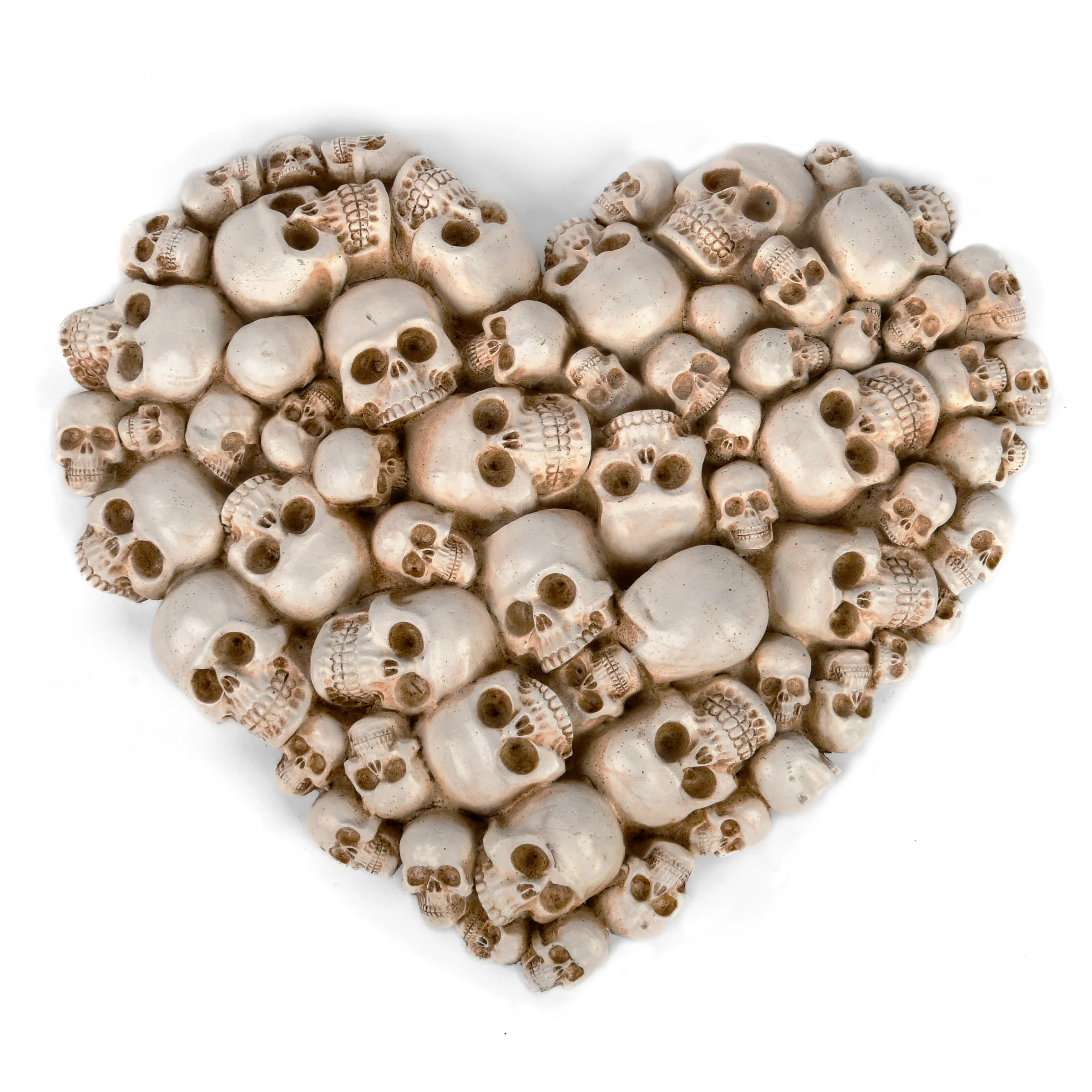 9 in. Halloween Heart Shaped Skulls Tabletop Decoration - Image 2
