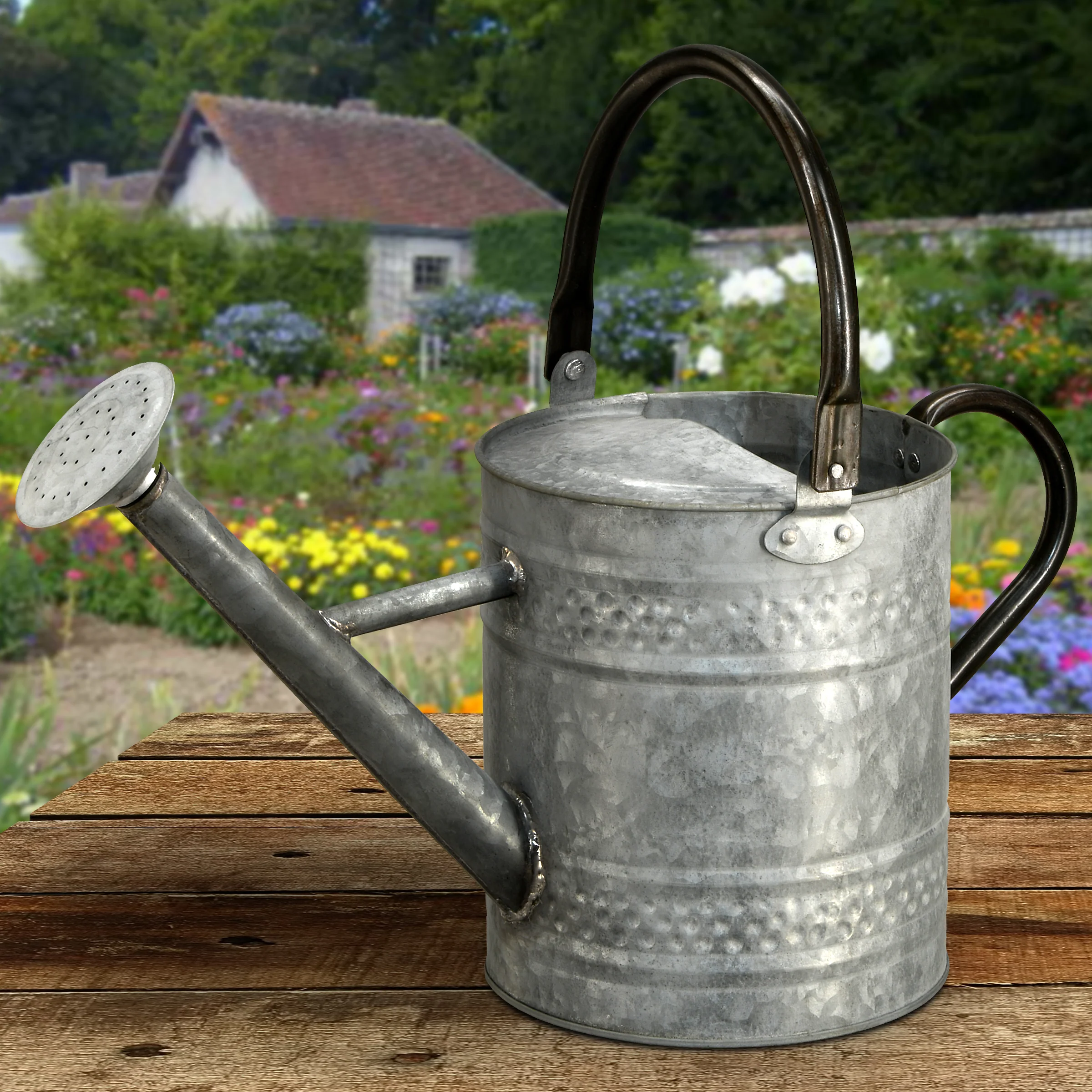 16 in. Steel Color Metal Watering Can - Image 2