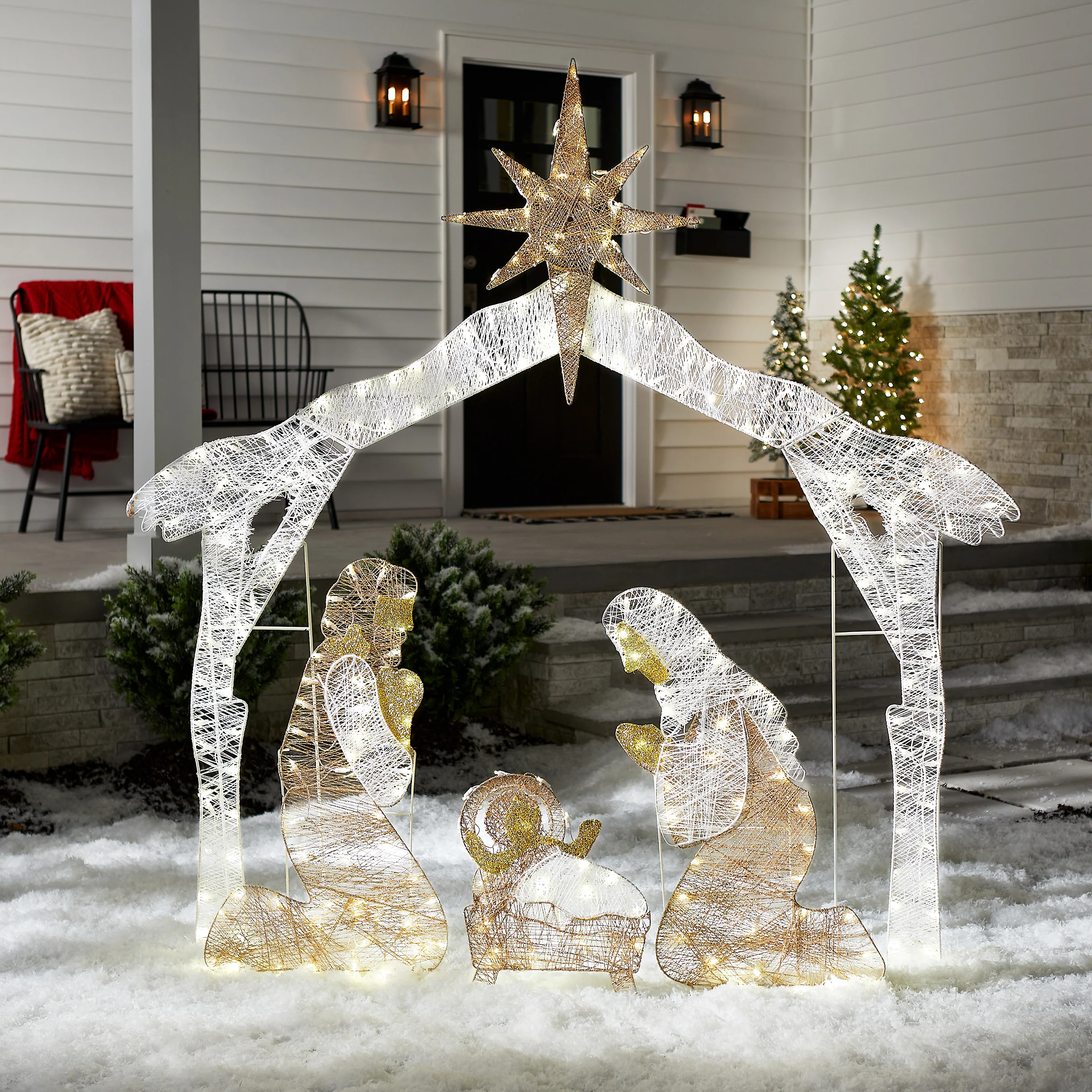 72 in. Nativity Scene with White LED Lights, Plug-In - Image 2