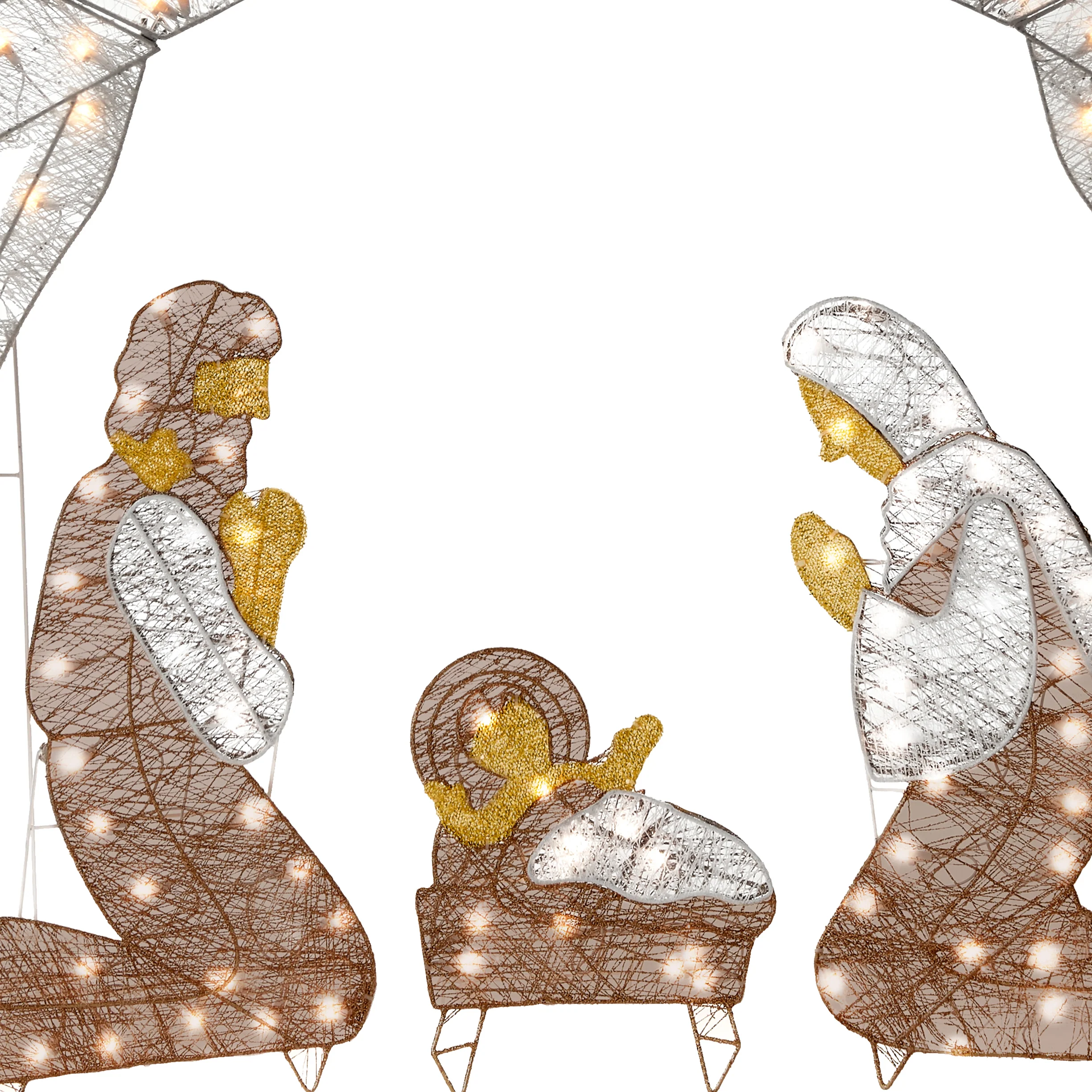 55 in. Crystal Splendor Prelit Nativity Set, Plug-In - Image 3