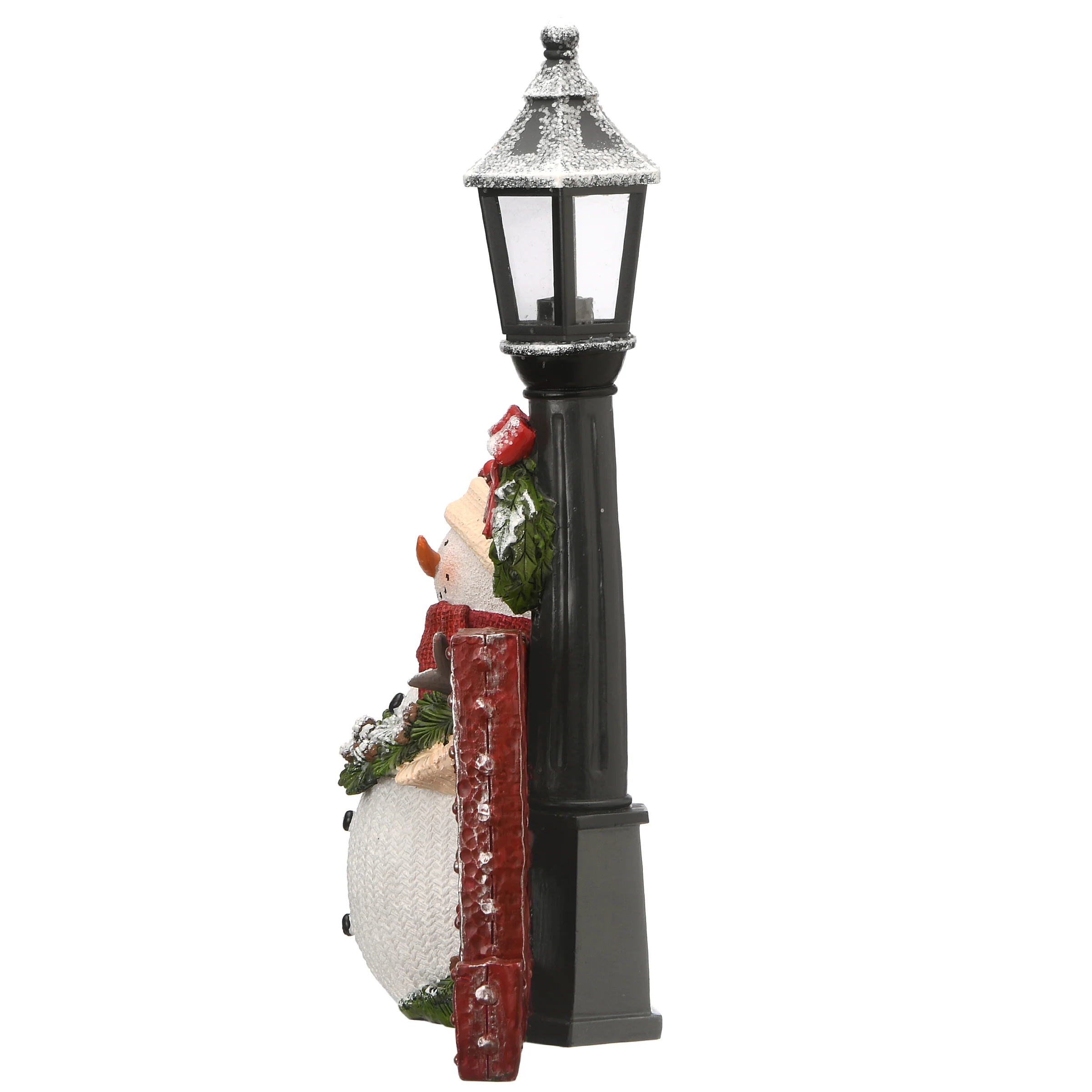 12 in. Snowman and Lamppost - Image 3